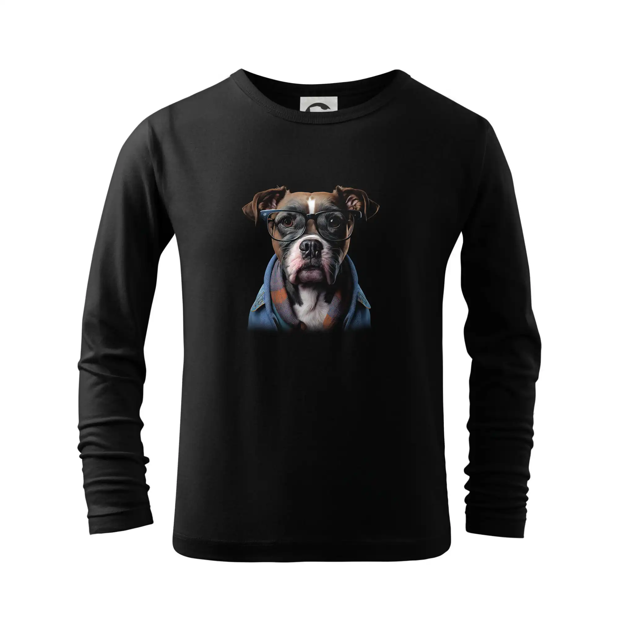 Ostatné psie plemená - Boxer v mikině - Tričko detské Long Sleeve