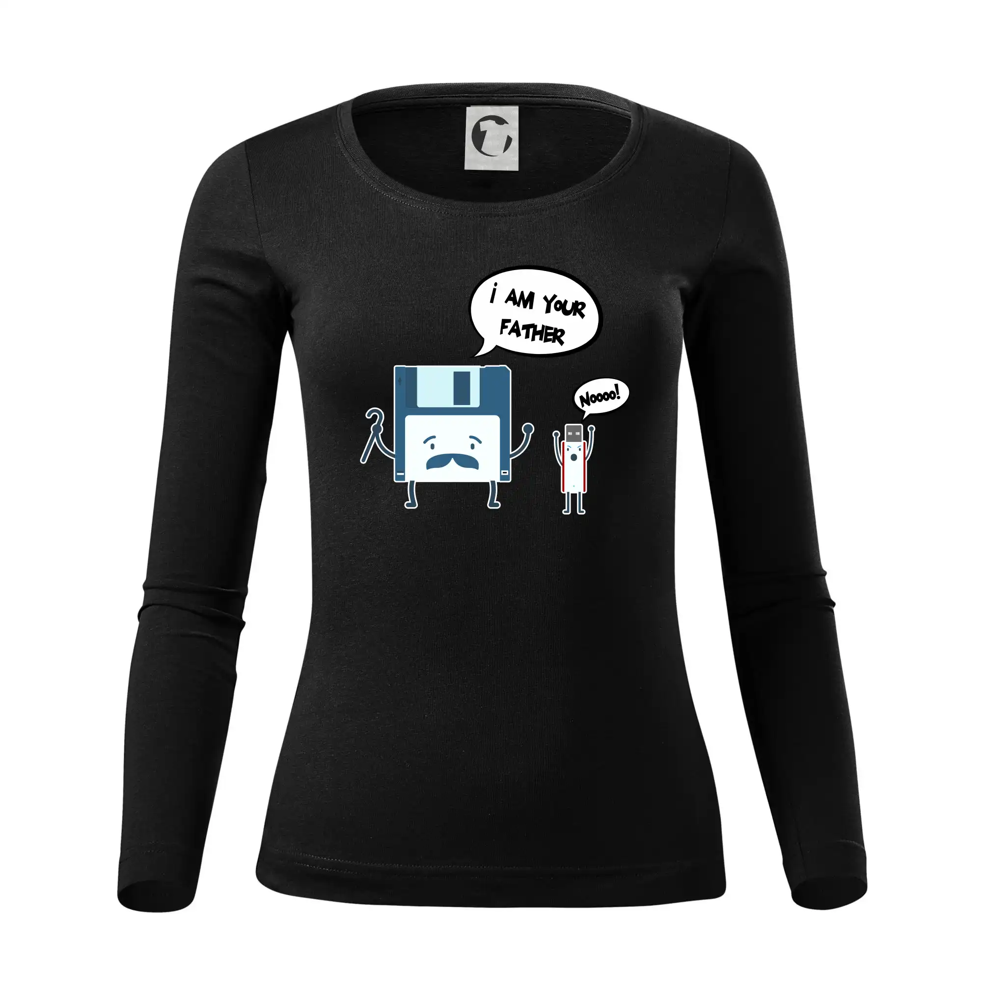 Tričká pre ajťákov - I am your father USB - Dámske tričko FIT-T LS - zužené