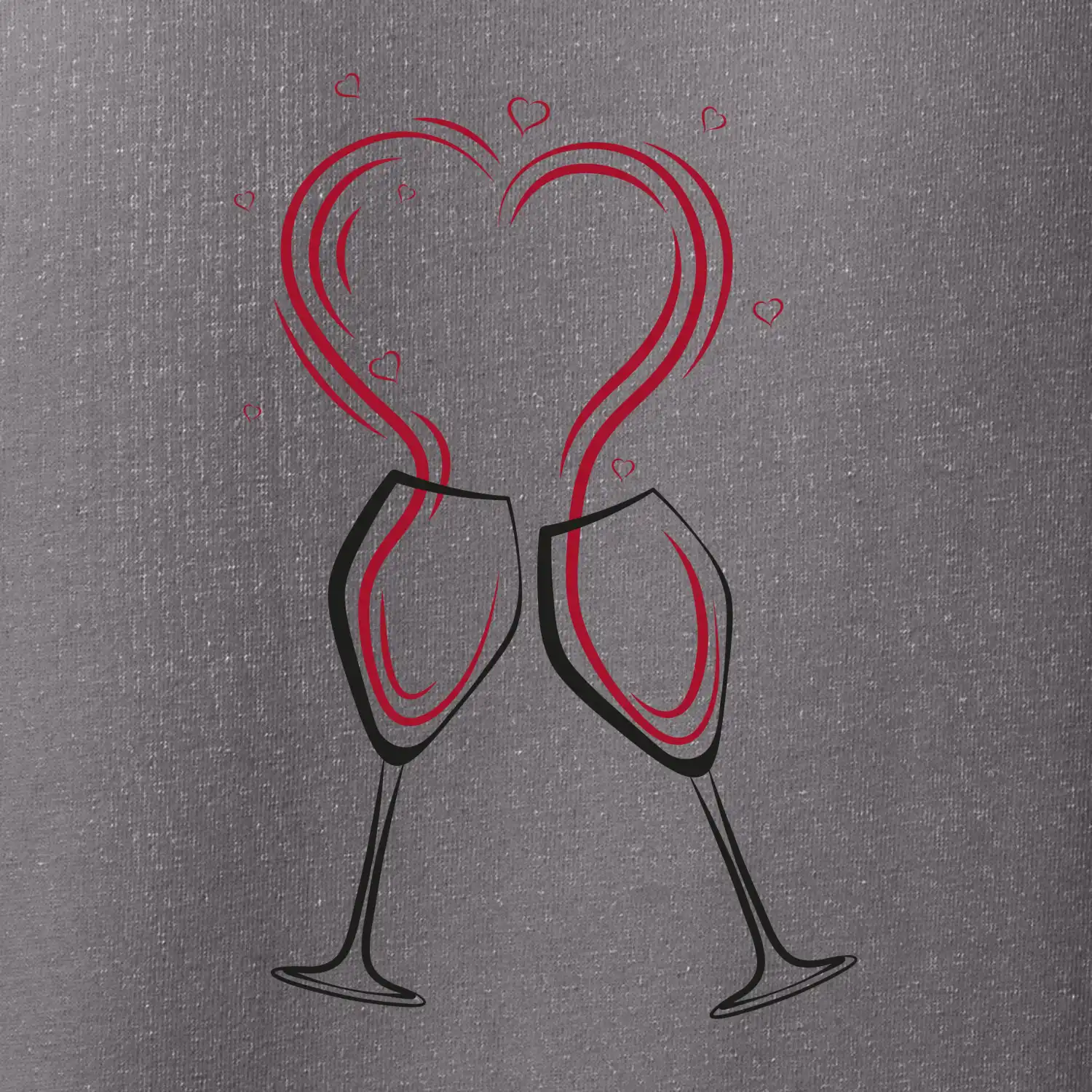 Víno je láska - srdíčka