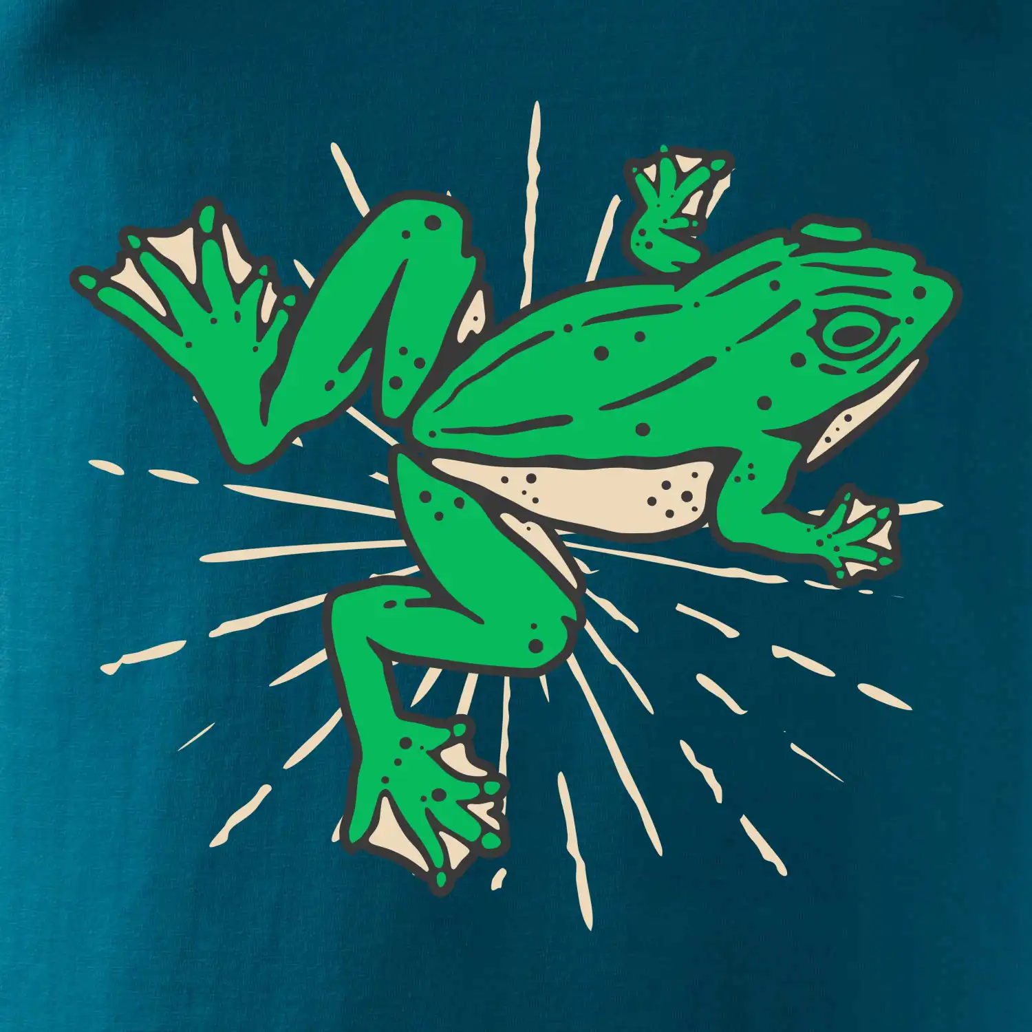 Žába zelená kreslená