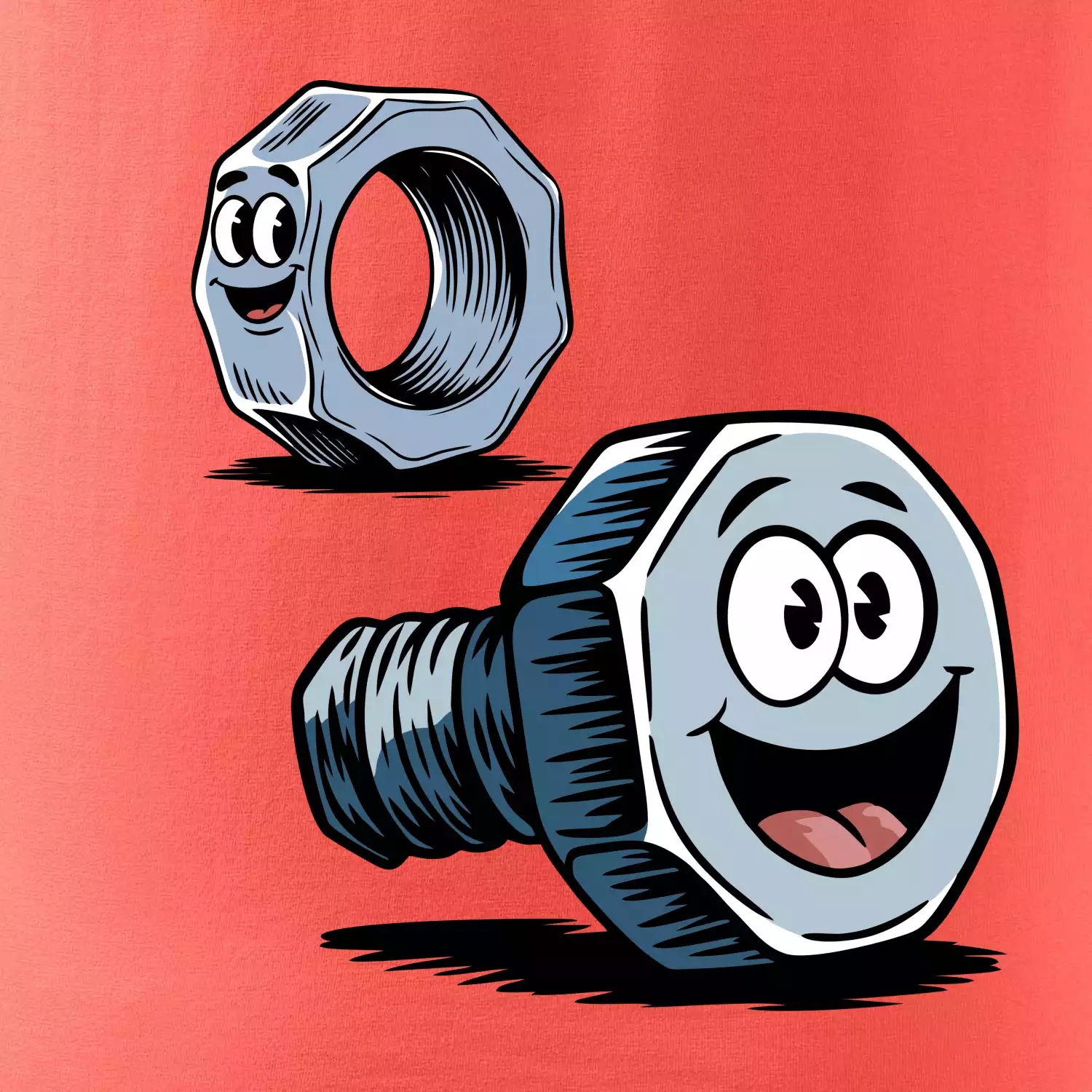 Parové triko - Šroub a matka