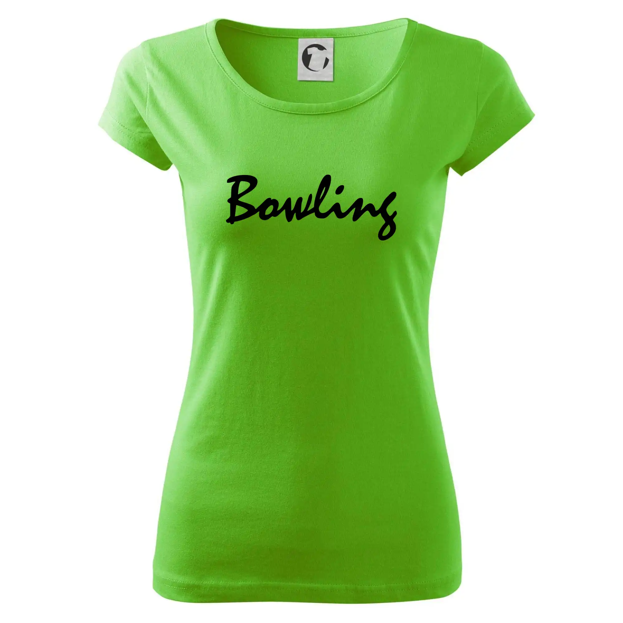Tričká Bowling - Bowling nápis písacie - Dámske tričko Pure