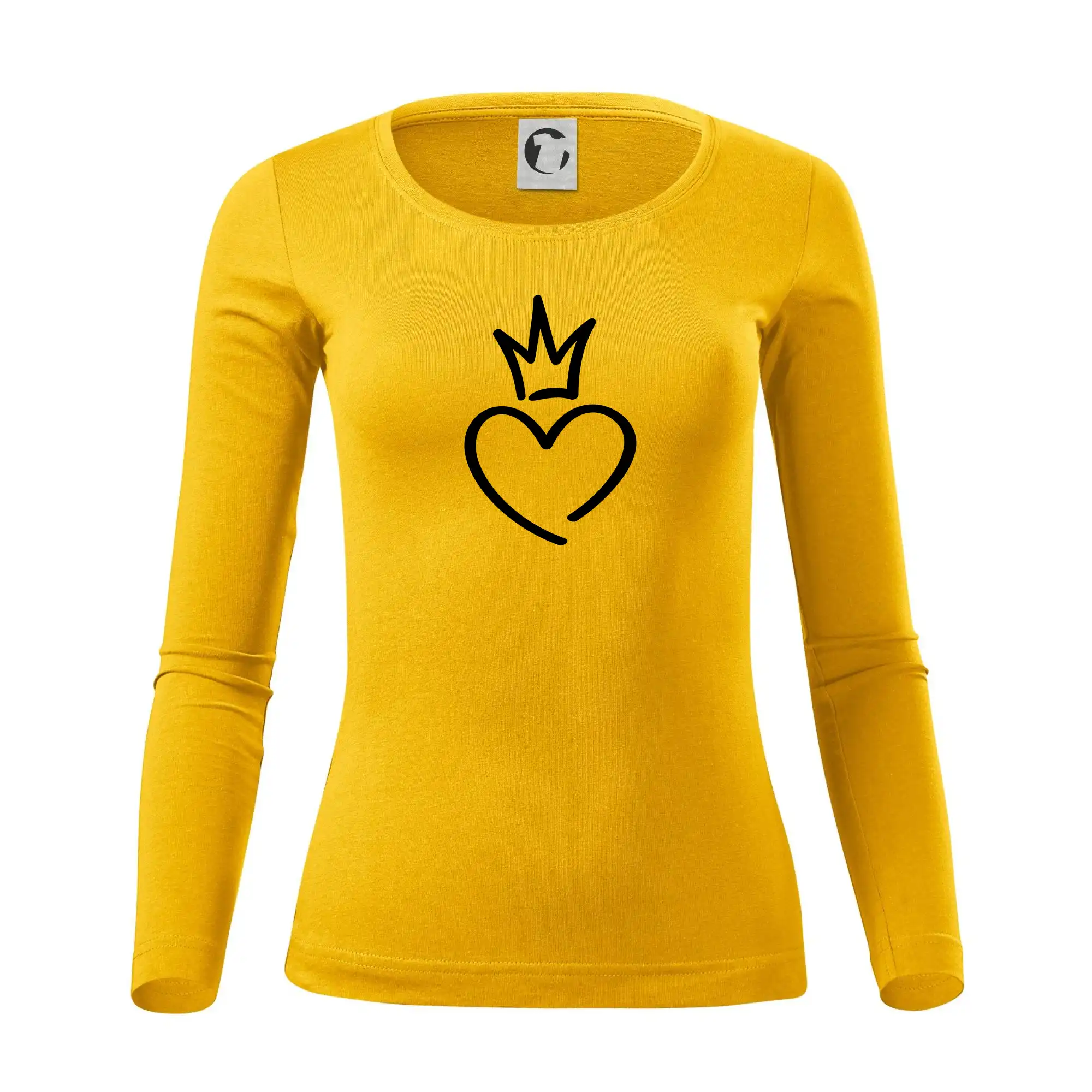 Tričká pre zamilovaných - Srdce princezná - Dámske tričko FIT-T LS - zužené