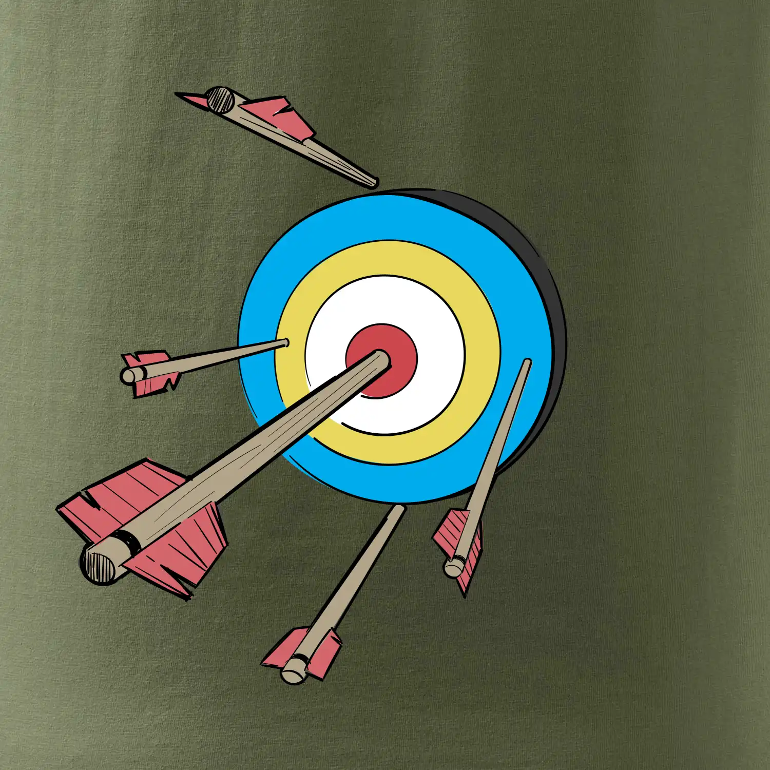 Šípy v barevném terči