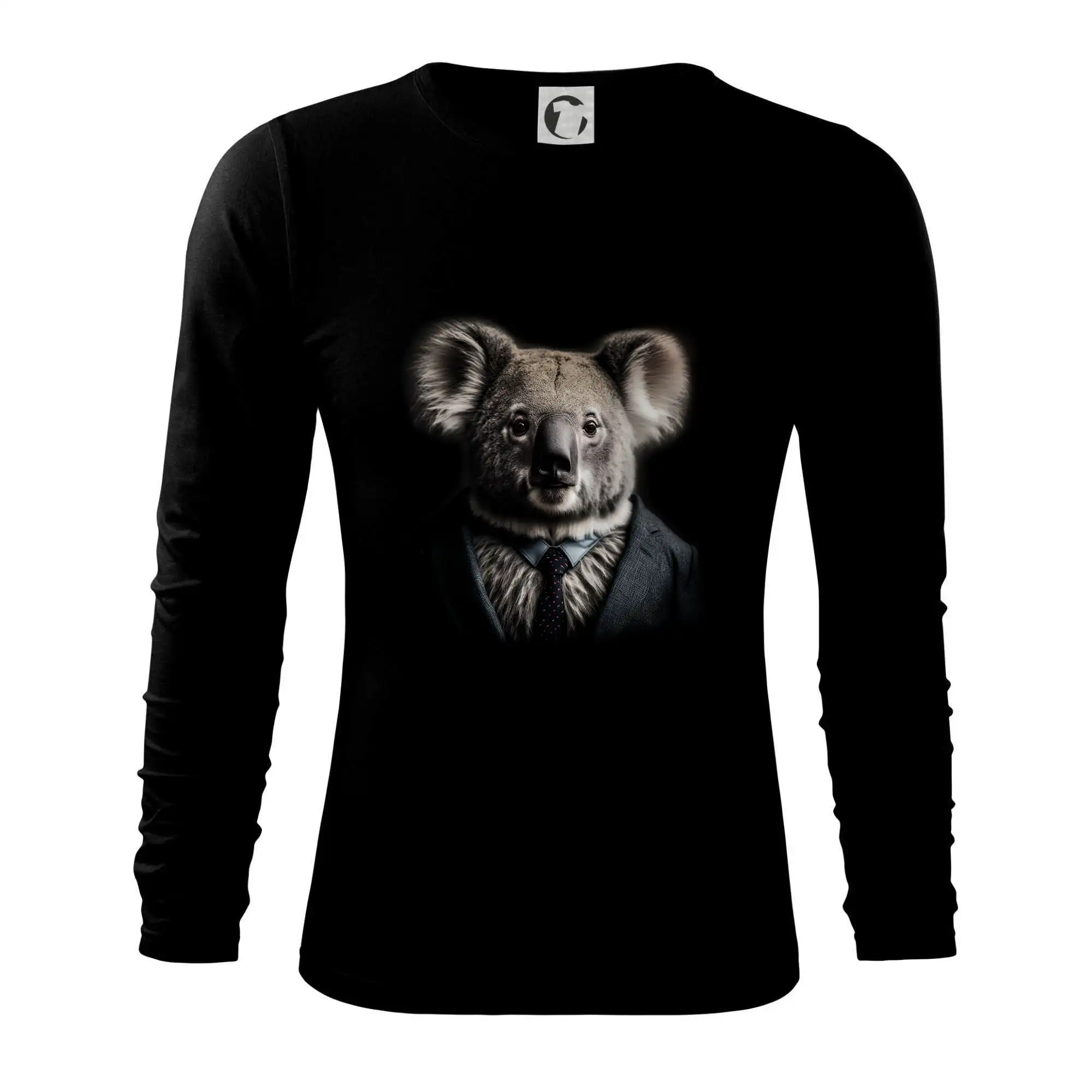 Tričká so zvieratami - Koala v obleku - Tričko s dlhým rukávom FIT-T long sleeve