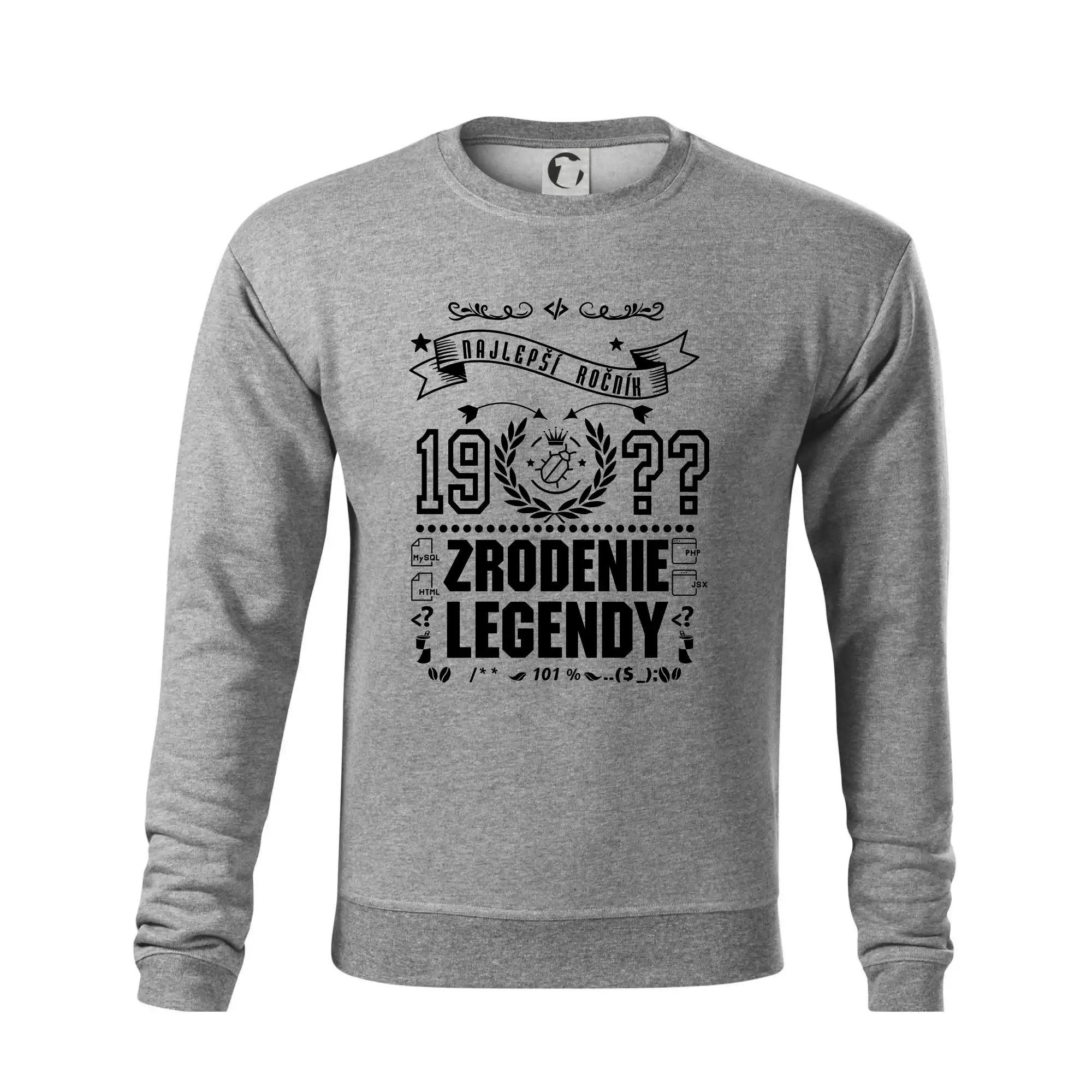 Trička Zrodenie legendy - Zrodenie legendy pre programátora - Mikina Essential pánska