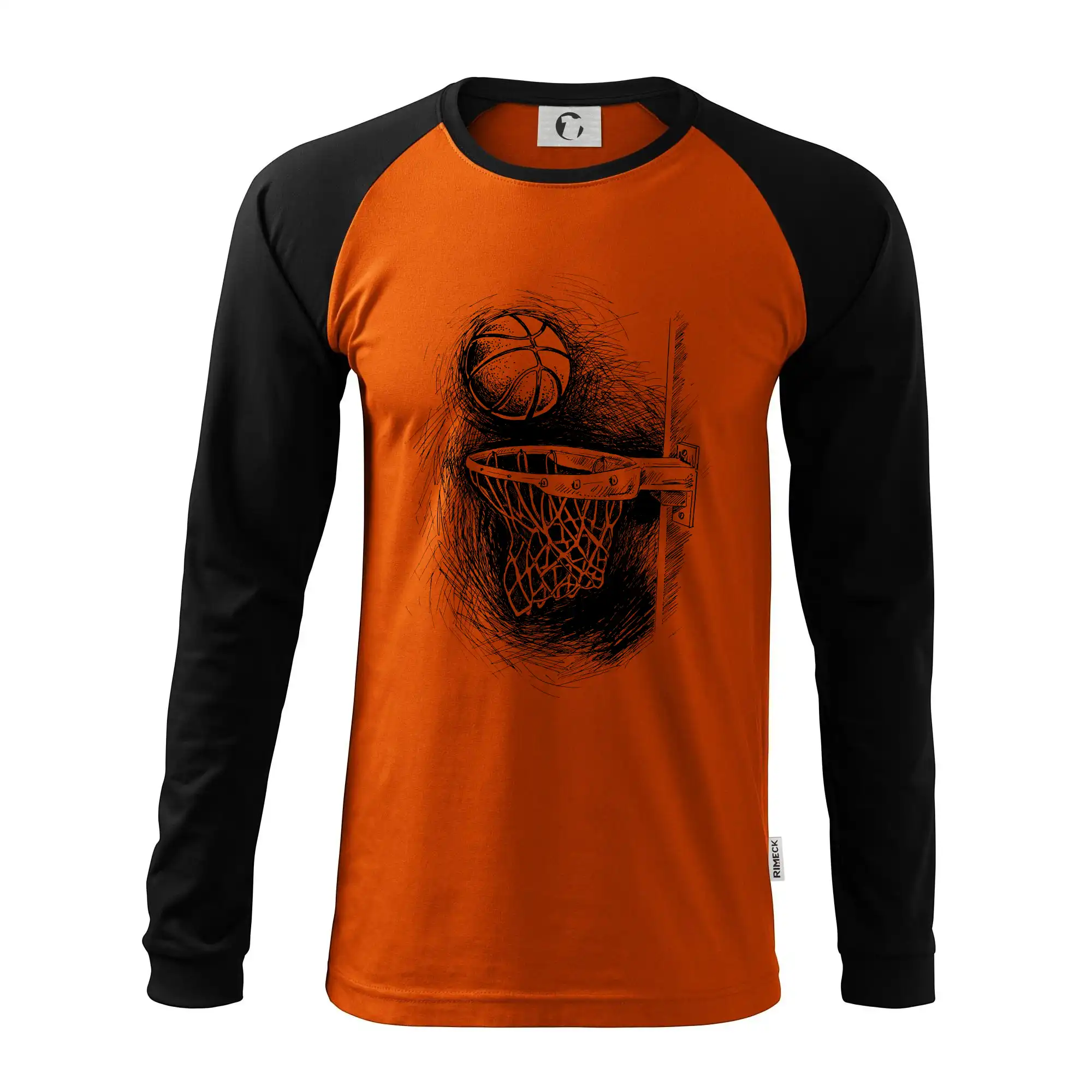 Basketbalová tričká - Basketball - kresba ceruzkou - Pánske tričko s dlhým rukávom LS130