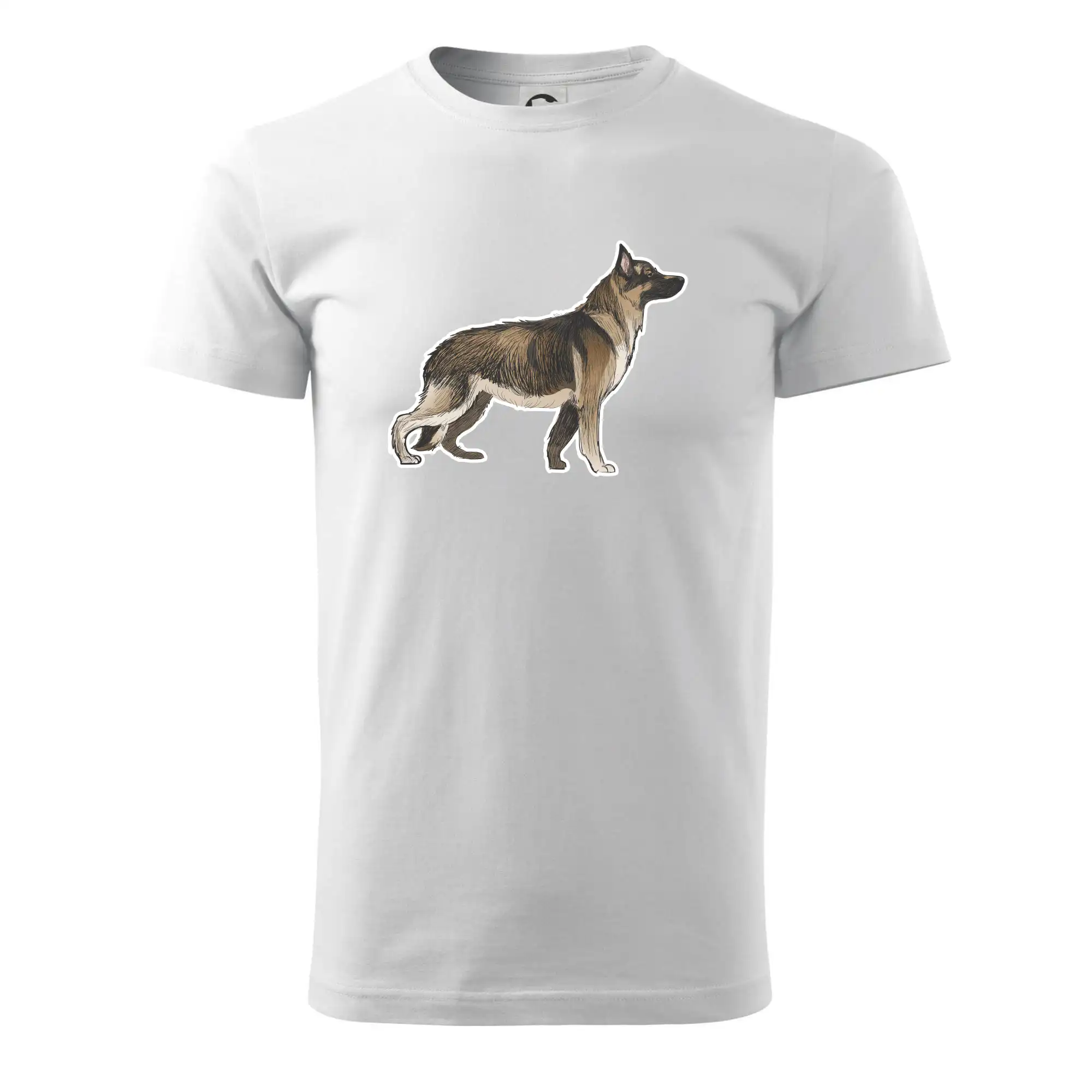 Nemecký ovčiak - Nemecký ovčiak - hnedý kreslený - Tričko extra veľké  (5-8XL)