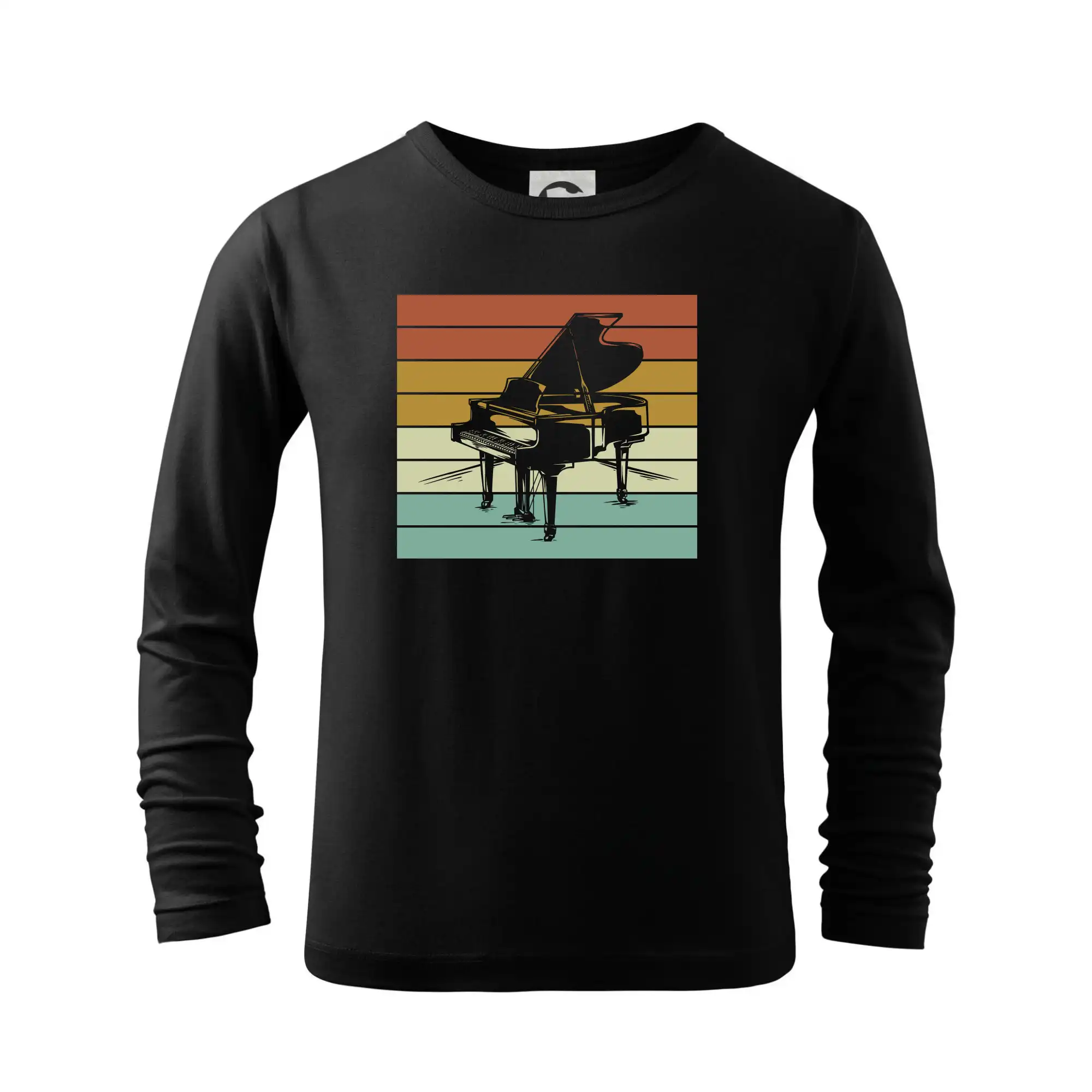 Vintage piano - Tričko detské Long Sleeve
