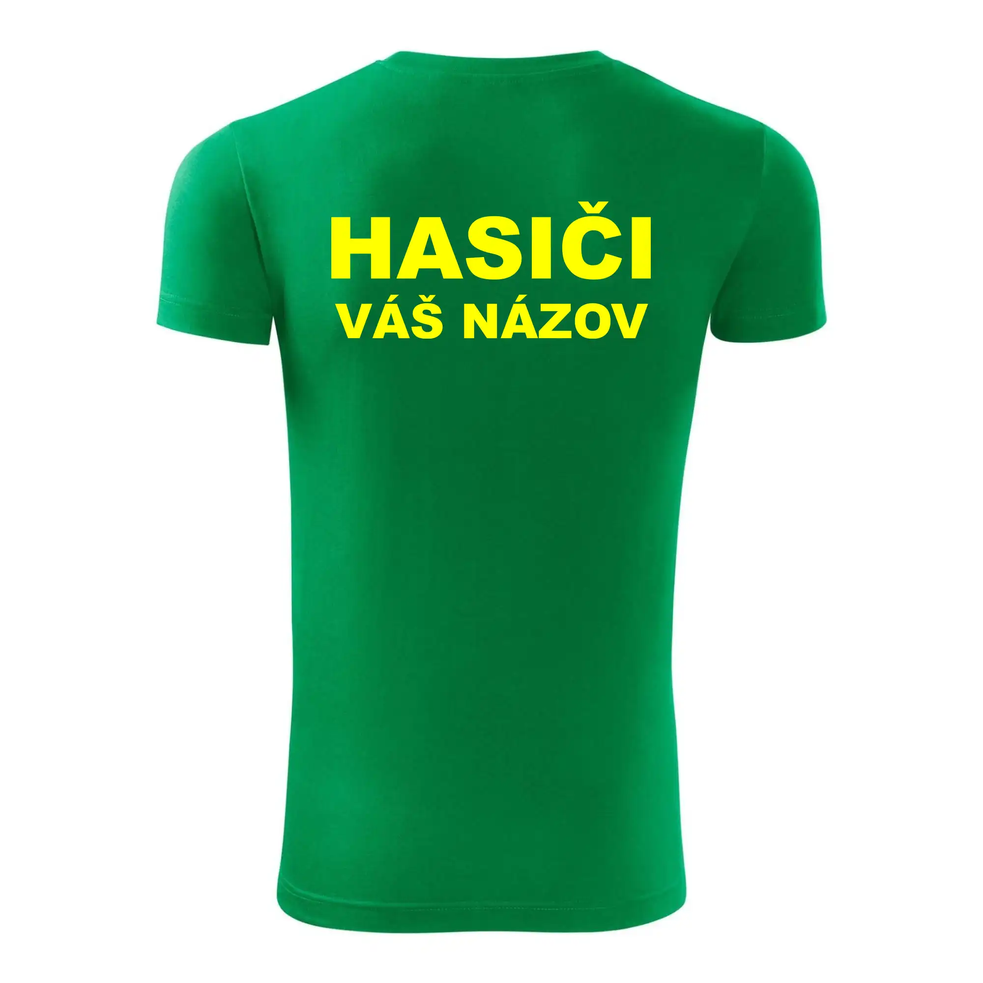 Hasiči - žltý nápis - váš názov zboru