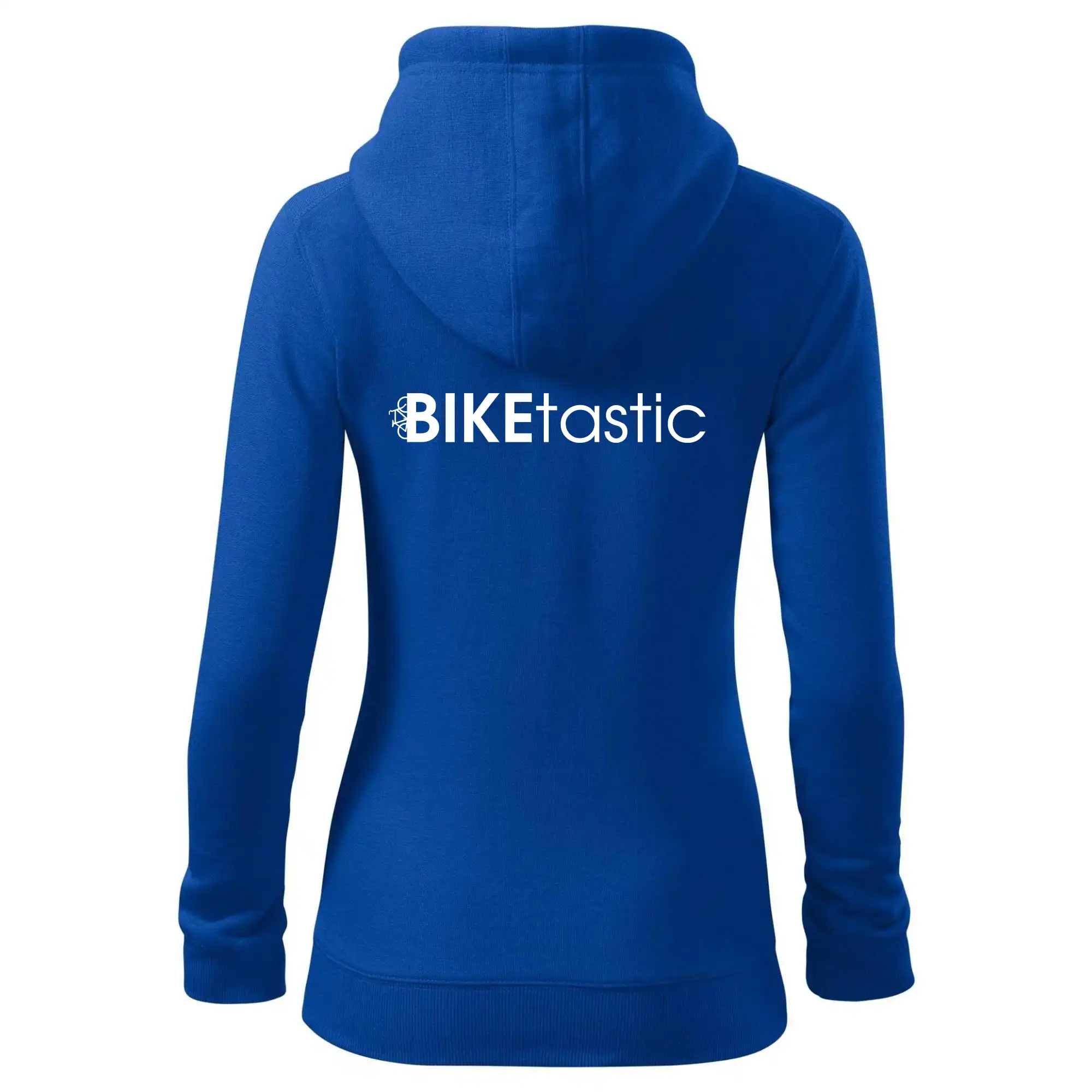 Tričko ako darček pre cyklistu - Bike nápisy Biketastic - Mikina dámska trendy zipper s kapucňou