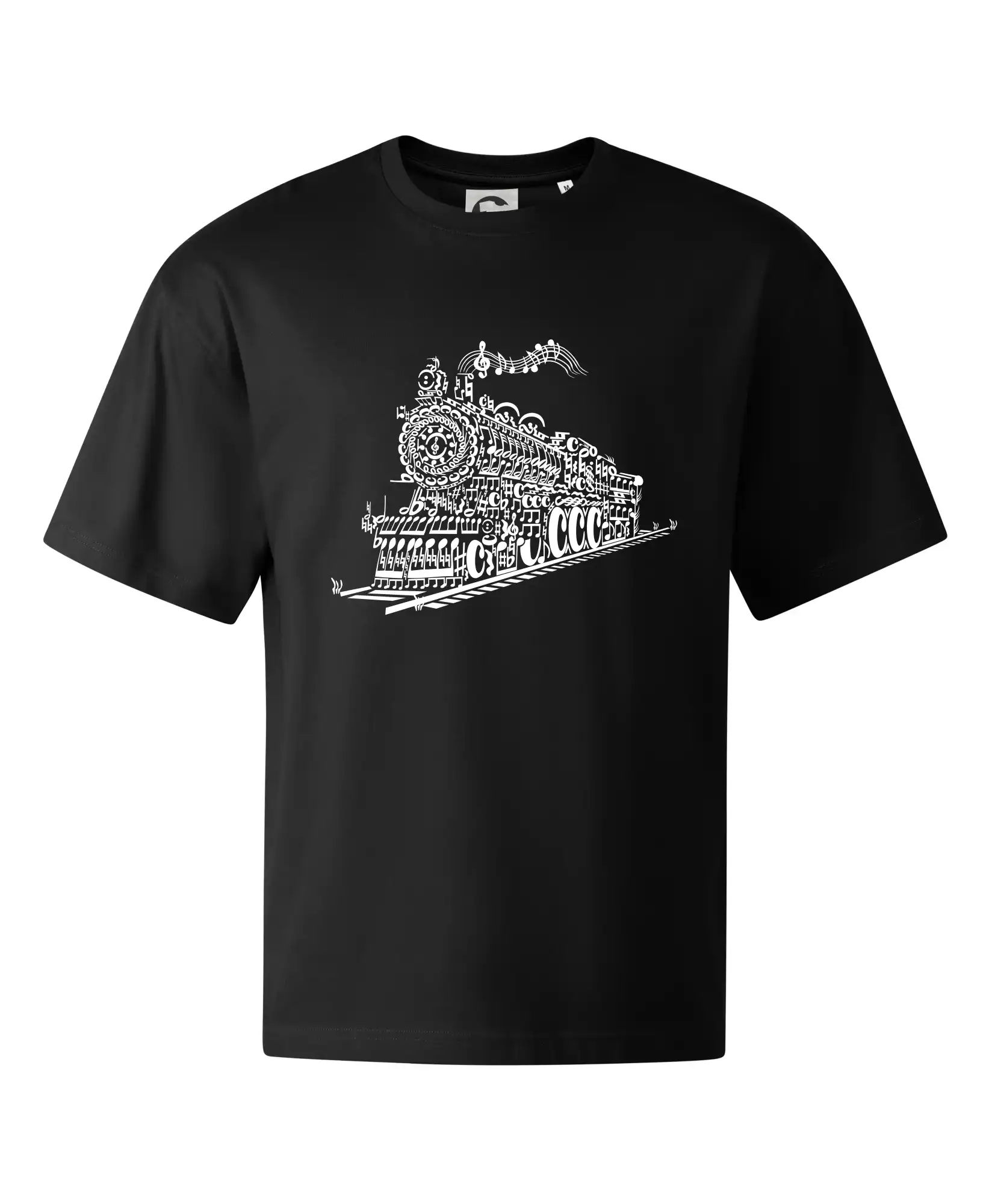Stará lokomotiva z not - Stage unisex - OVERSIZE