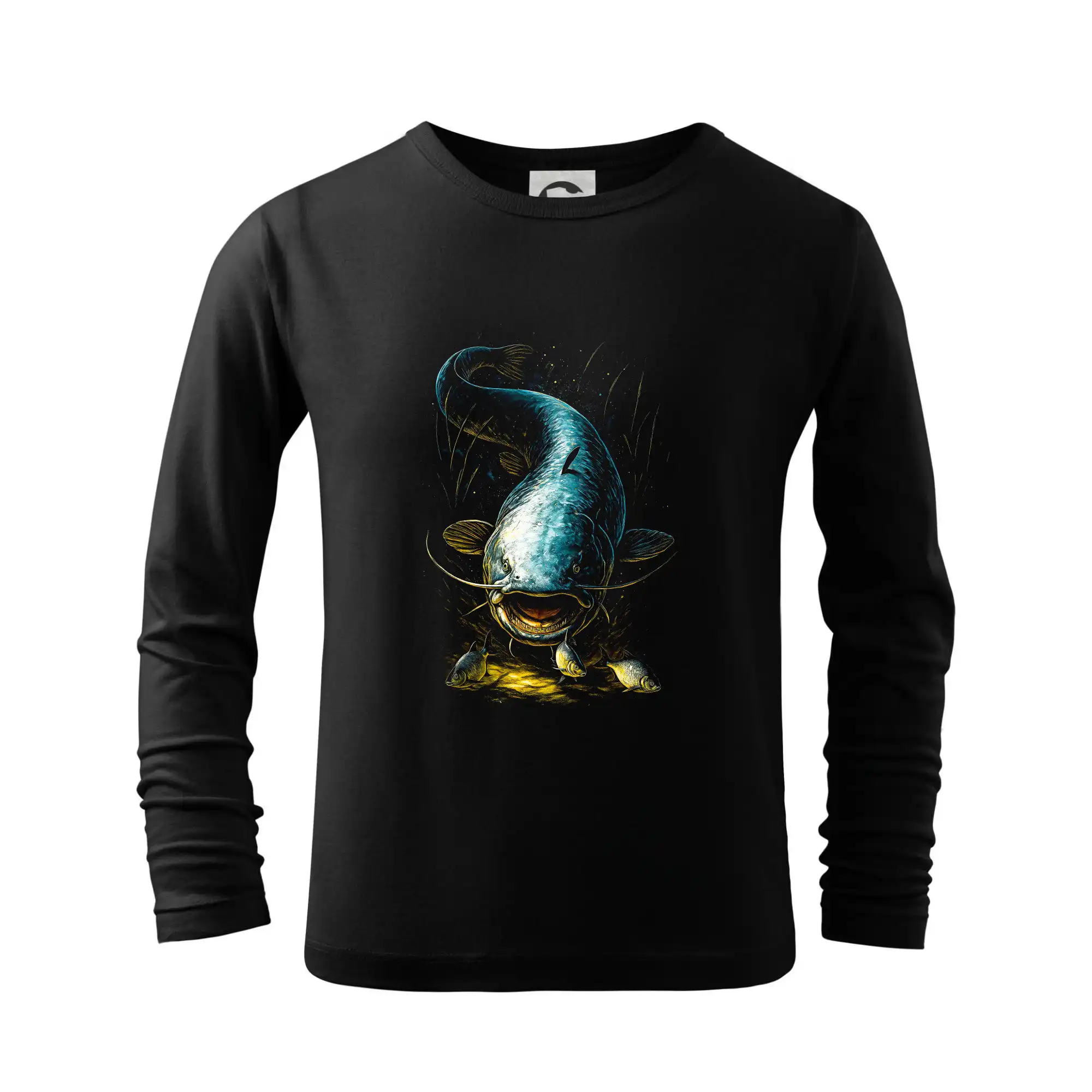 Tričká pre rybárov s potlačou - Obrázok sumec spredu - Tričko detské Long Sleeve