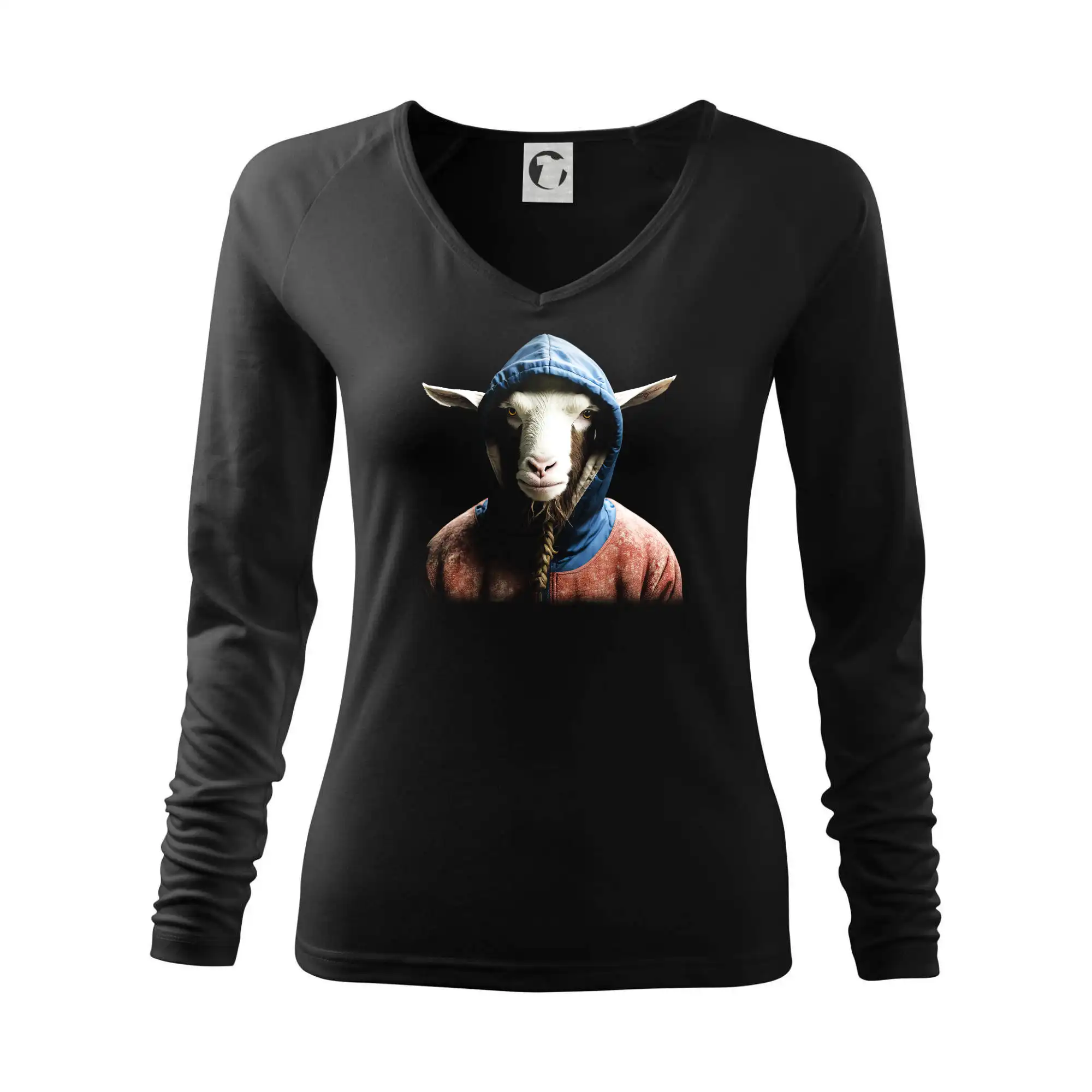 Tričká so zvieratami - Koza v bundě - Tričko dámske Elegance