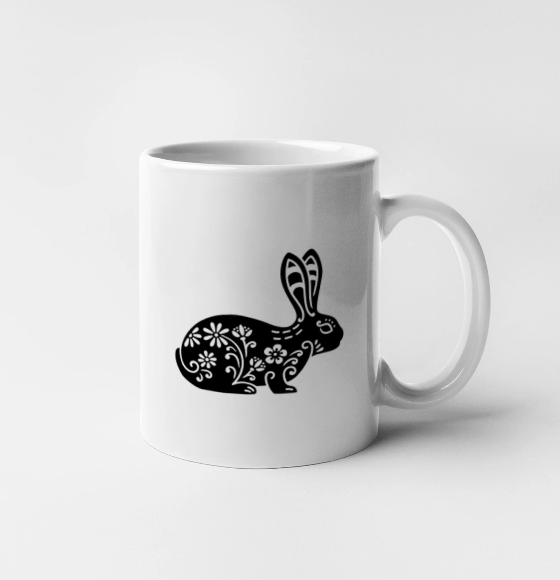 Veľkonočné tričká - Zajac kvety - Hrnček 