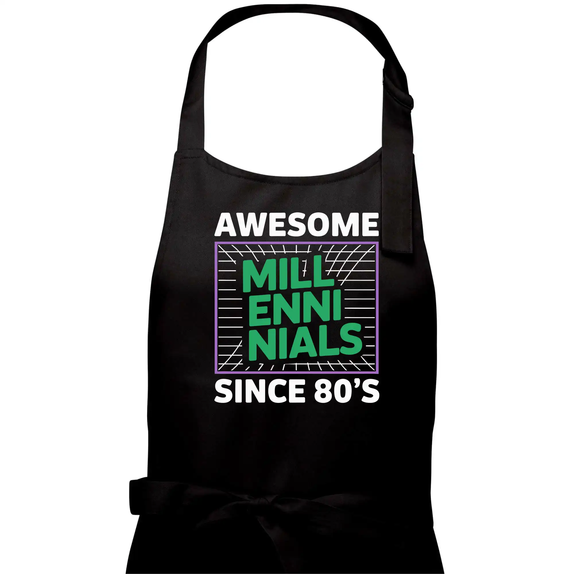 Tričká s motívmi ktoré frčia na internete - Generace Y - Zelený Awesome Millennials Since 80's - Dámska zástera na varenie