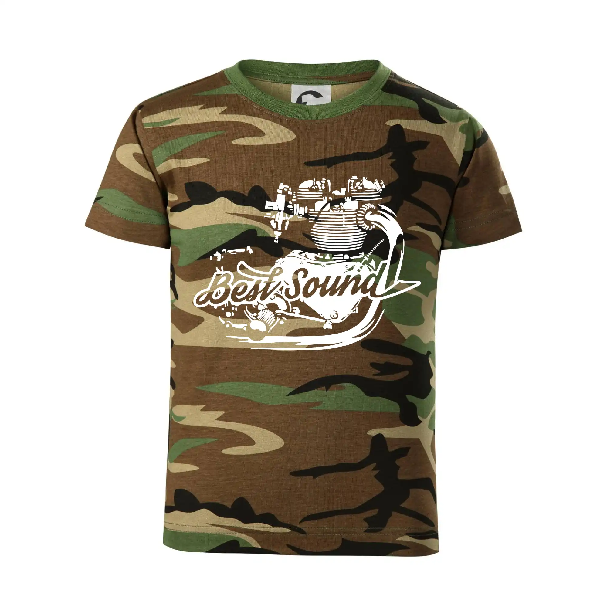 Tričká a mikiny s potlačou motoriek – pre pravých motorkárov - Moto Best Sound - Detské maskáčové tričko