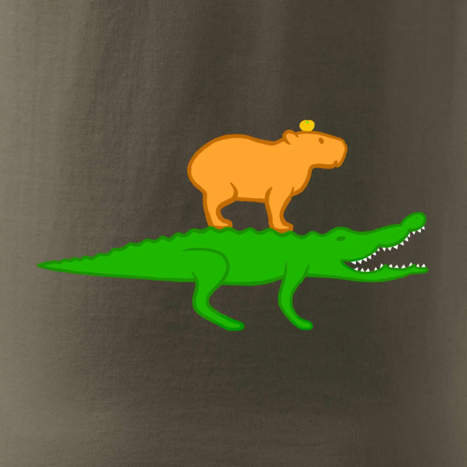 Kapybara na krokodýlovi (Moňas)