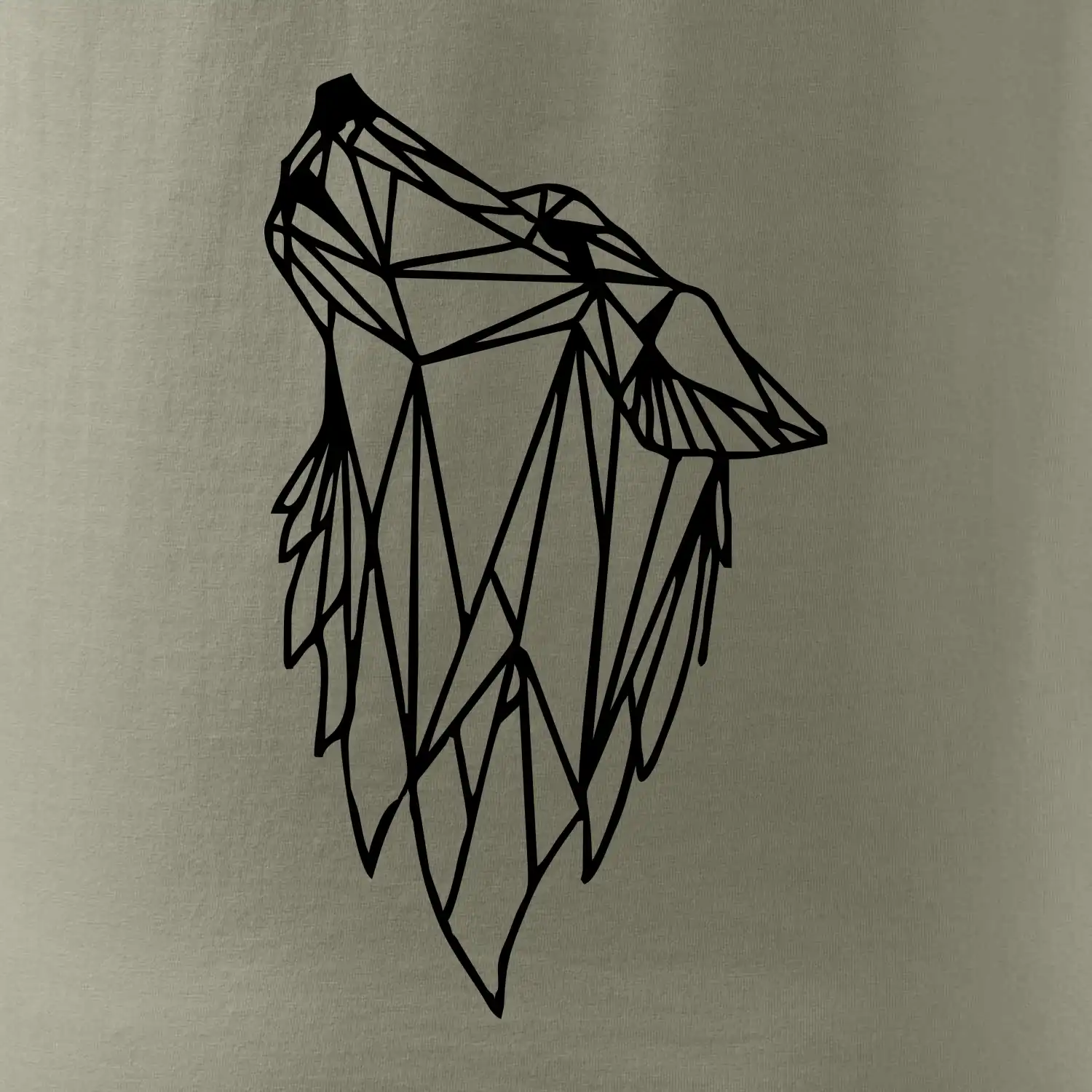 Geometrie - vlk - vyjící