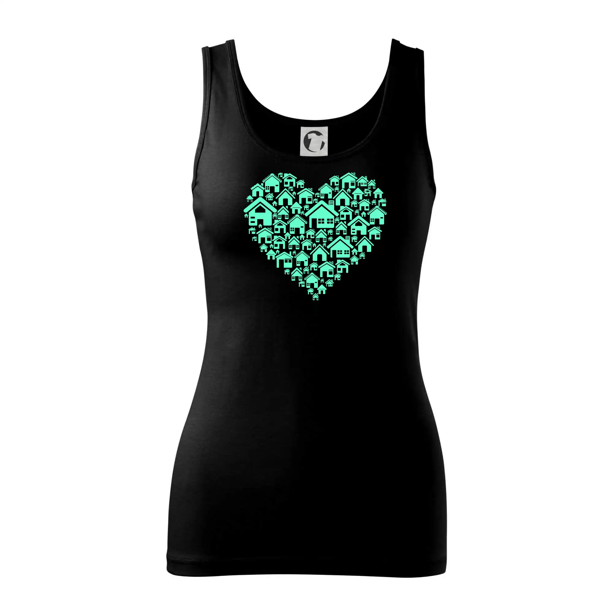 Grafické tričká - Srdce z domov - Dámske tielko