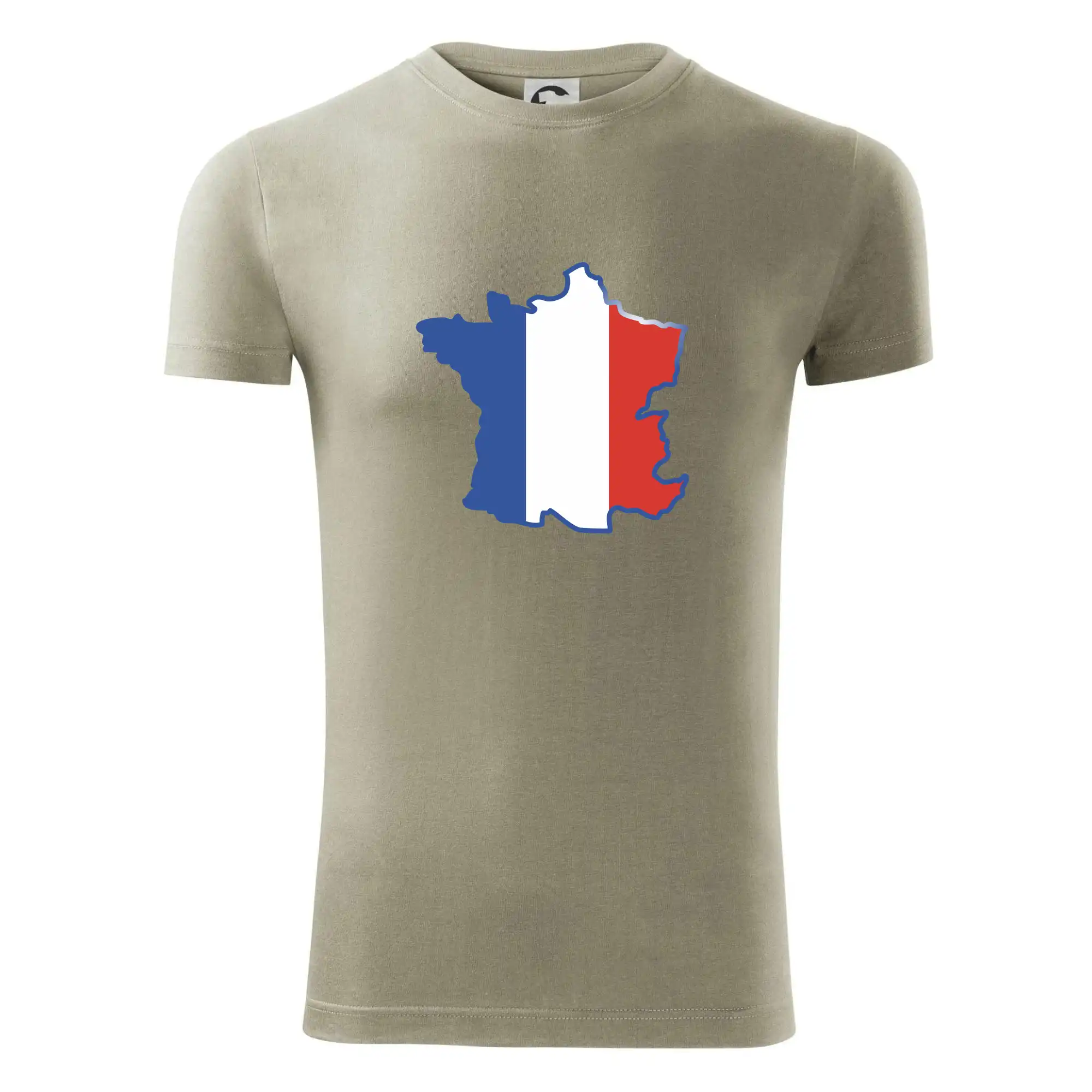 Francouzská vlajka mapa obrys