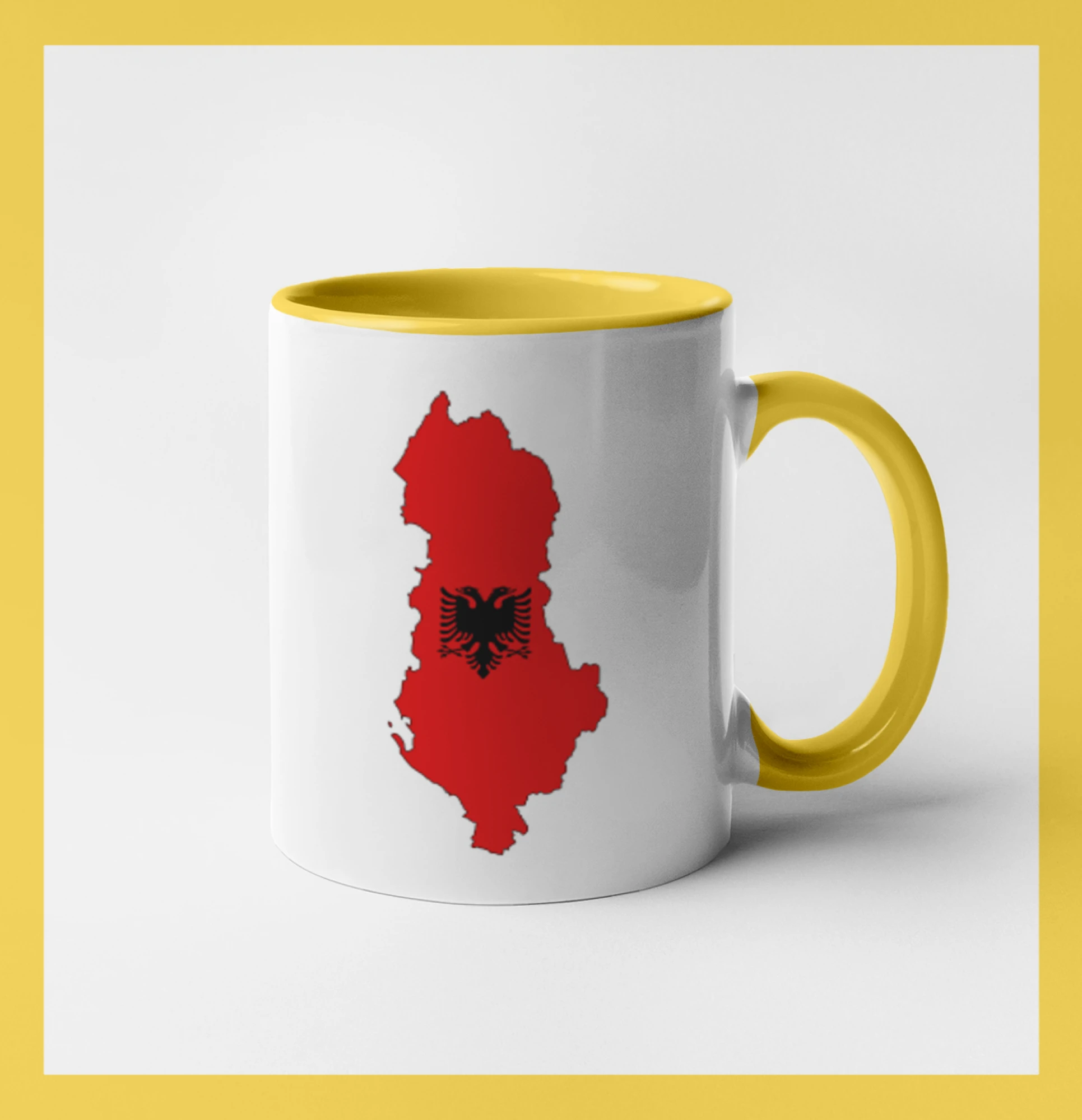 Ostatné mestá / miesta - Albánsko mapa a znak - Hrnček 