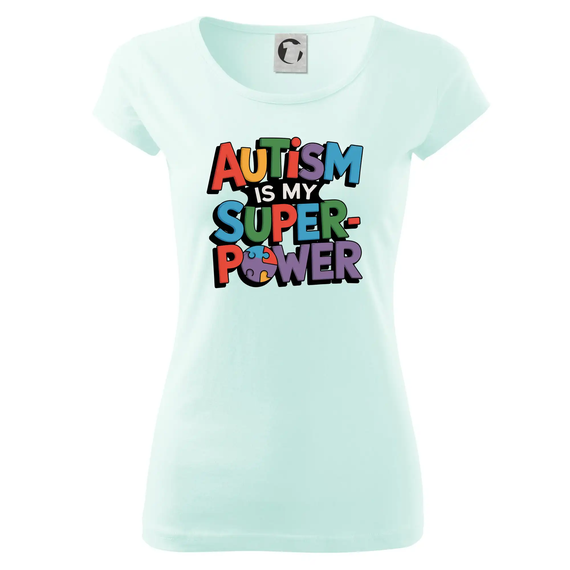 Tričká s motívom autizmu & osveta - Autism is my superpower barevný - Dámske tričko Pure
