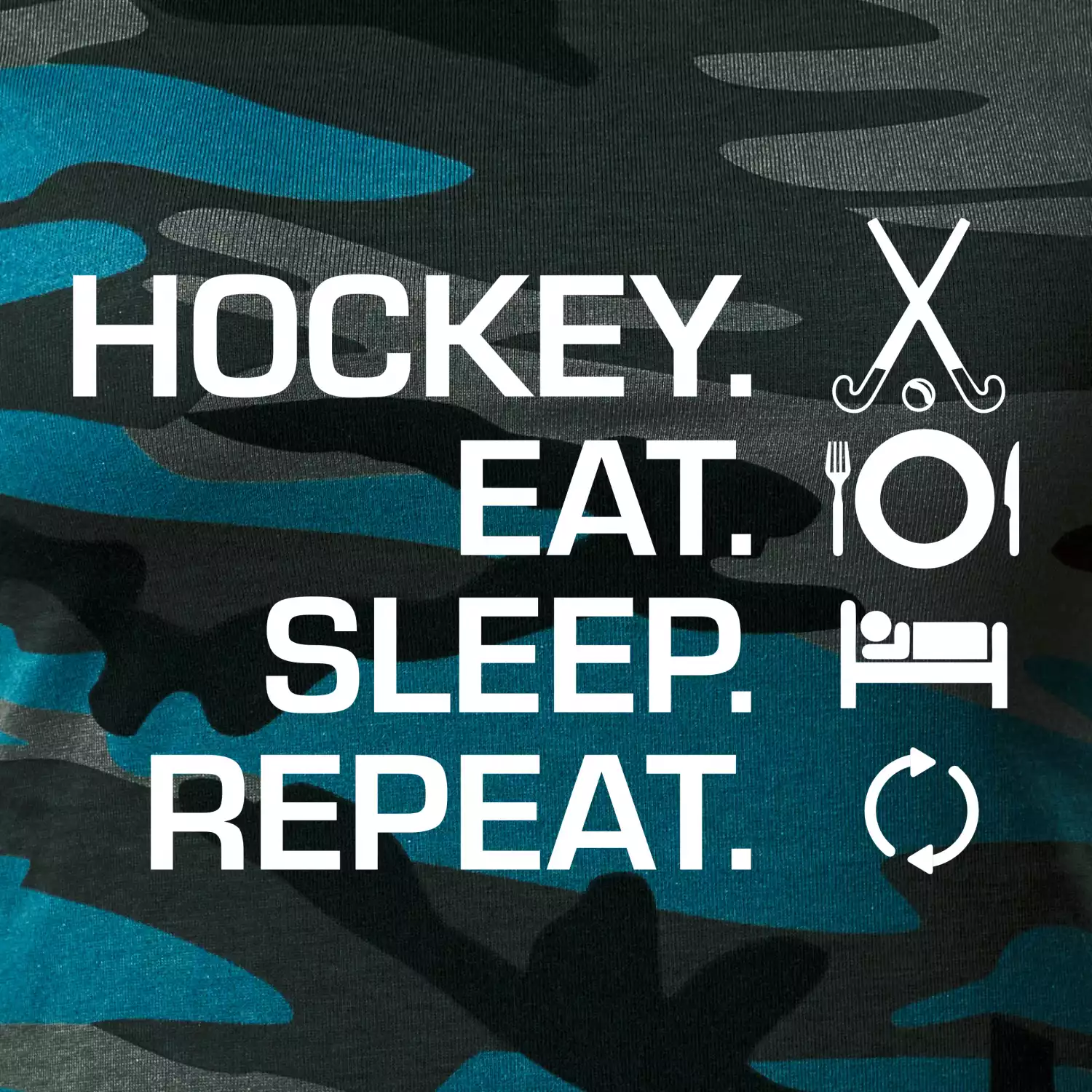 Pozemní hokej eat sleep repeat