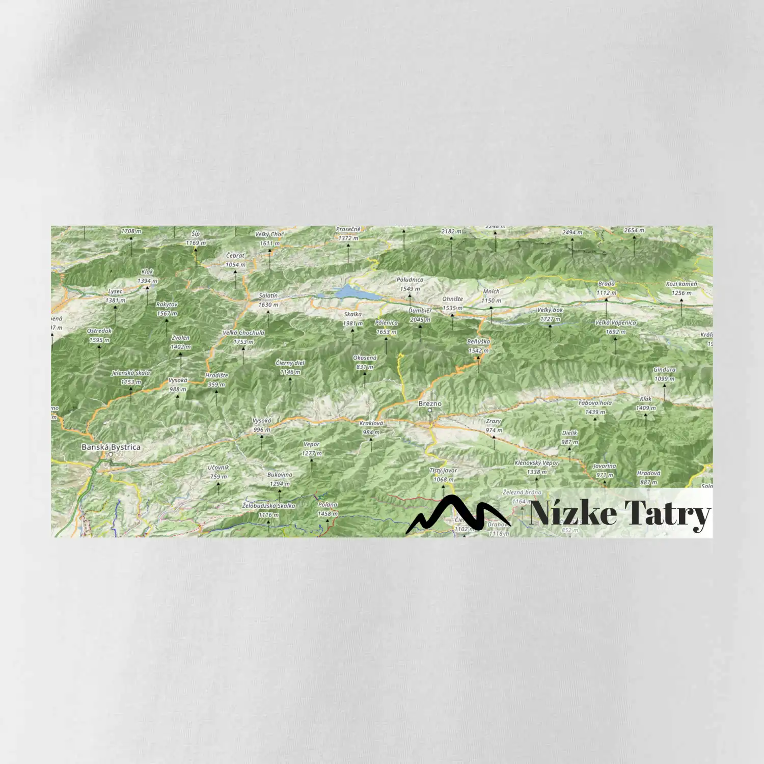 Hrnček mapa Nízke Tatry Hrnček mapa Nízke Tatry