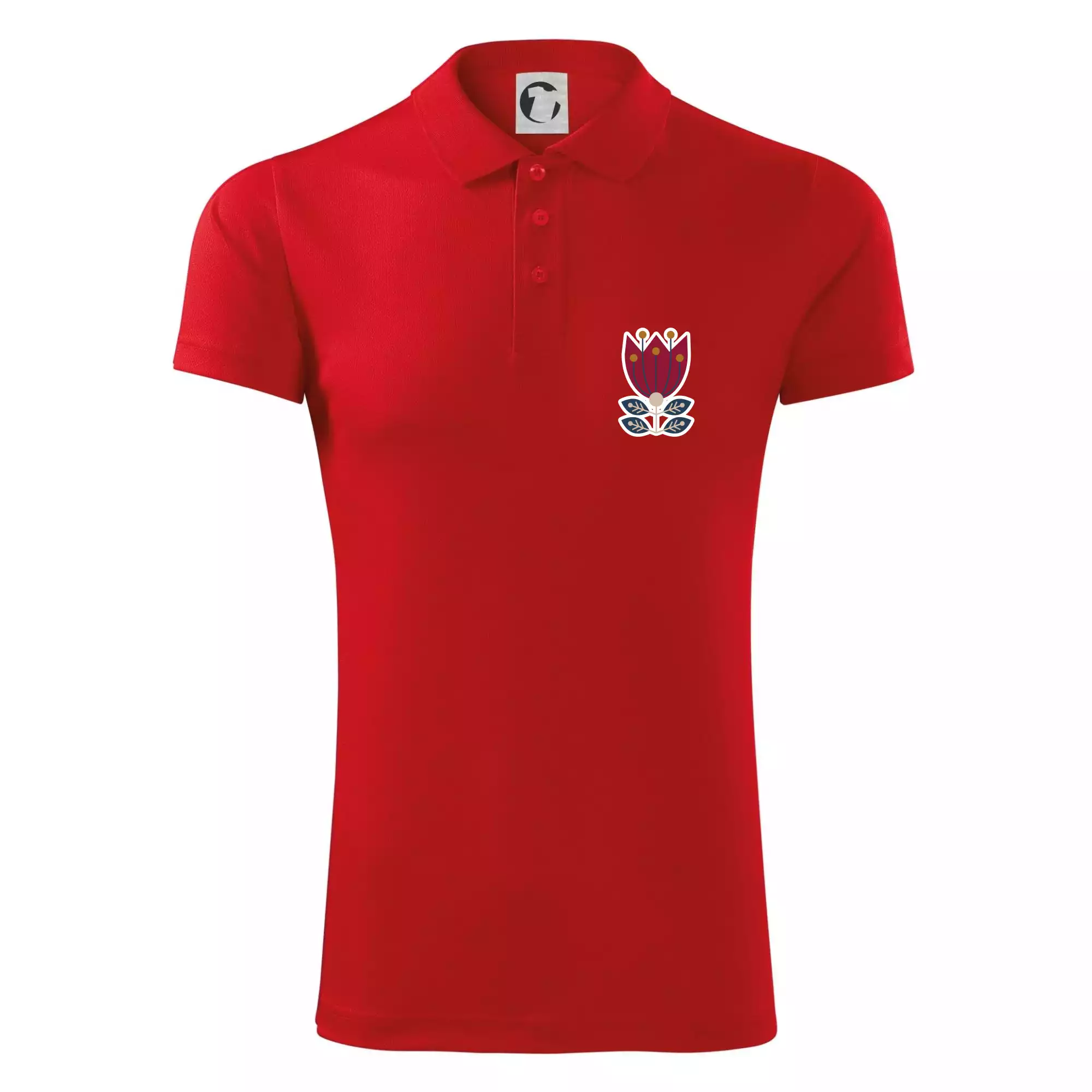 Folklor na prsu květina čtyřlistá