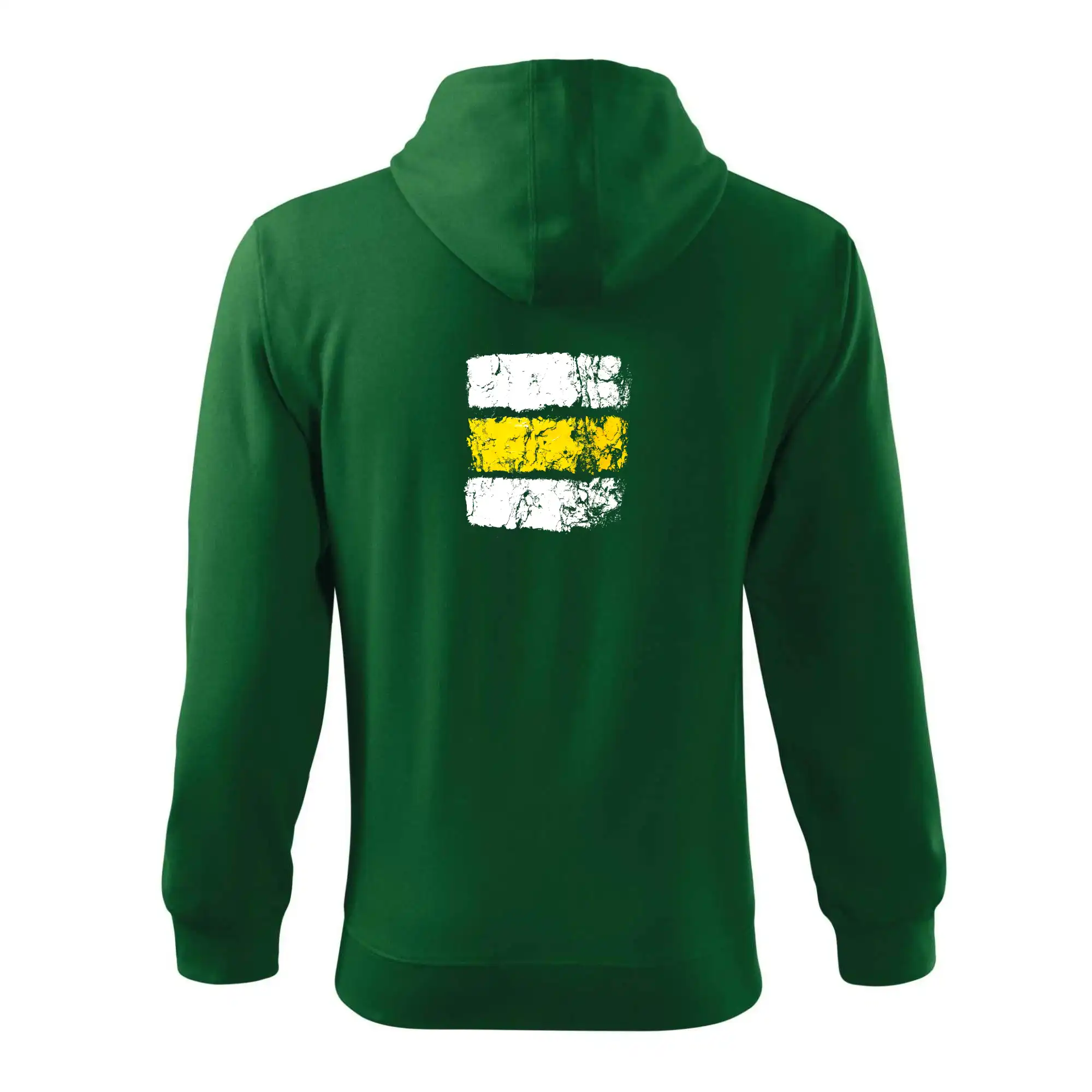Trička pre cestovateľov - Turistická značka - žltá - Mikina s kapucňou na zips trendy zipper