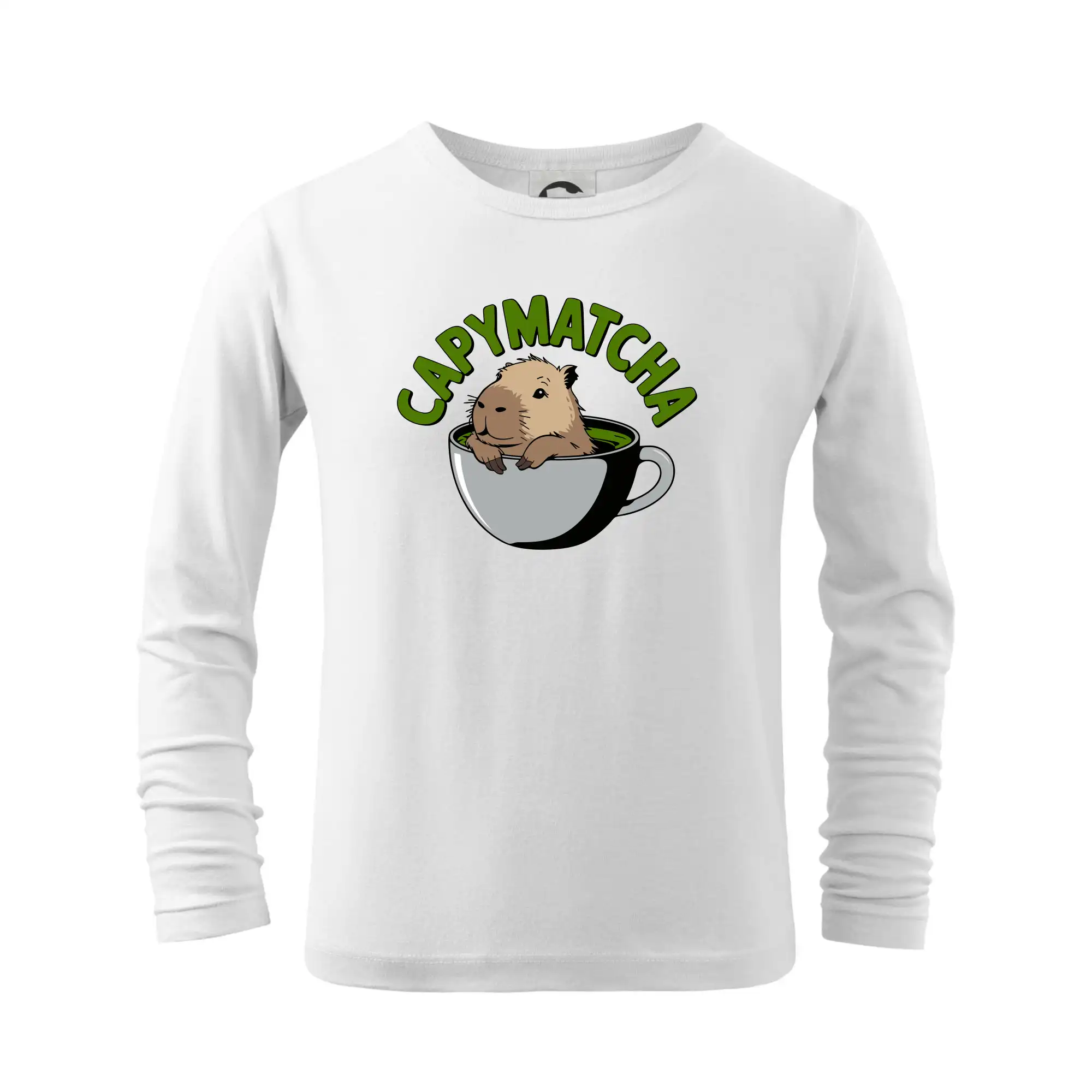 Tričká so zvieratami - Capybara papymatcha - Tričko detské Long Sleeve