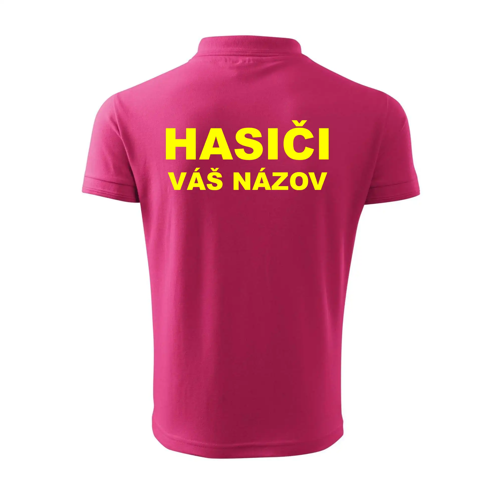 Hasiči - žltý nápis - váš názov zboru