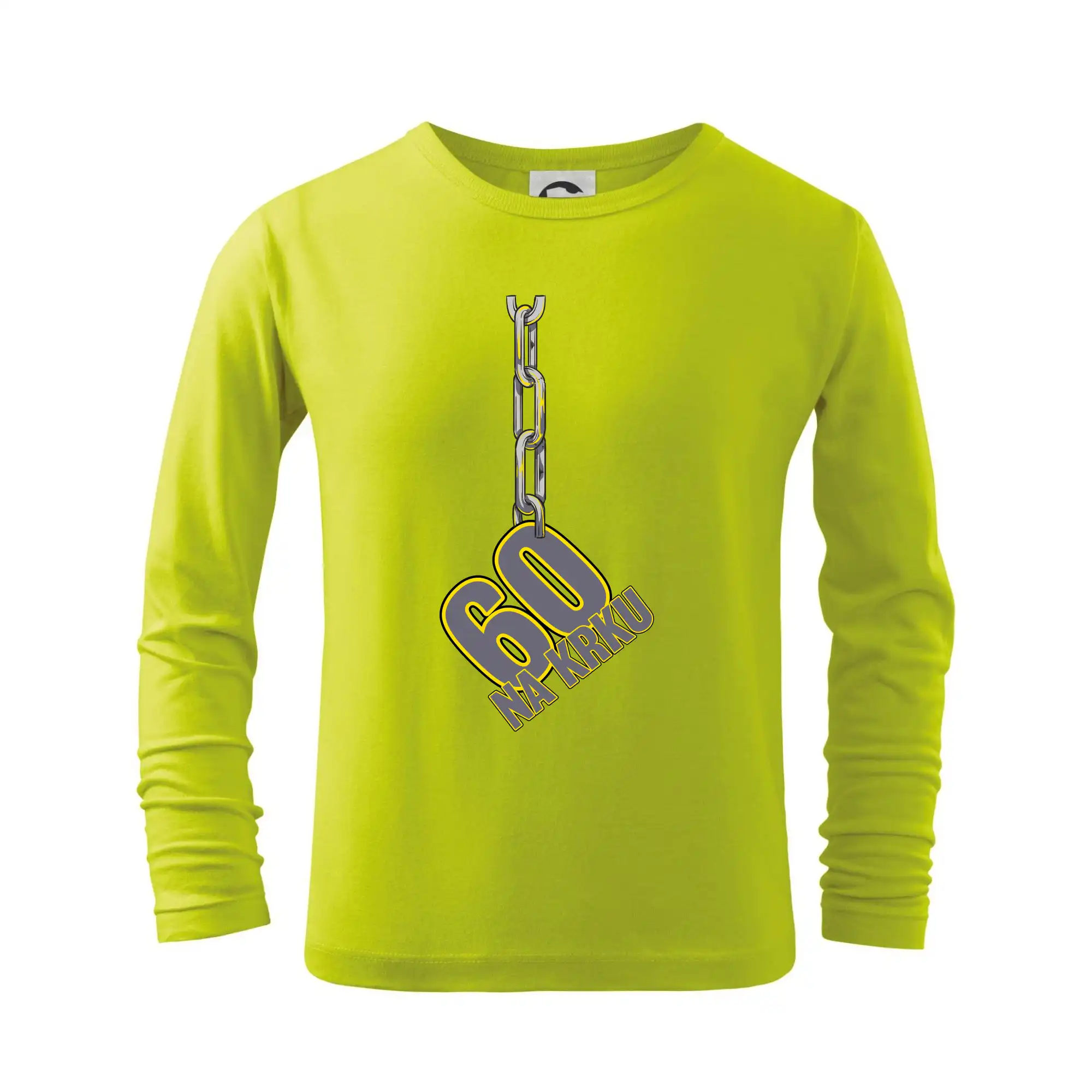 Tričko k 60. narodeninám - 60 rokov na krku reťaz - Tričko detské Long Sleeve