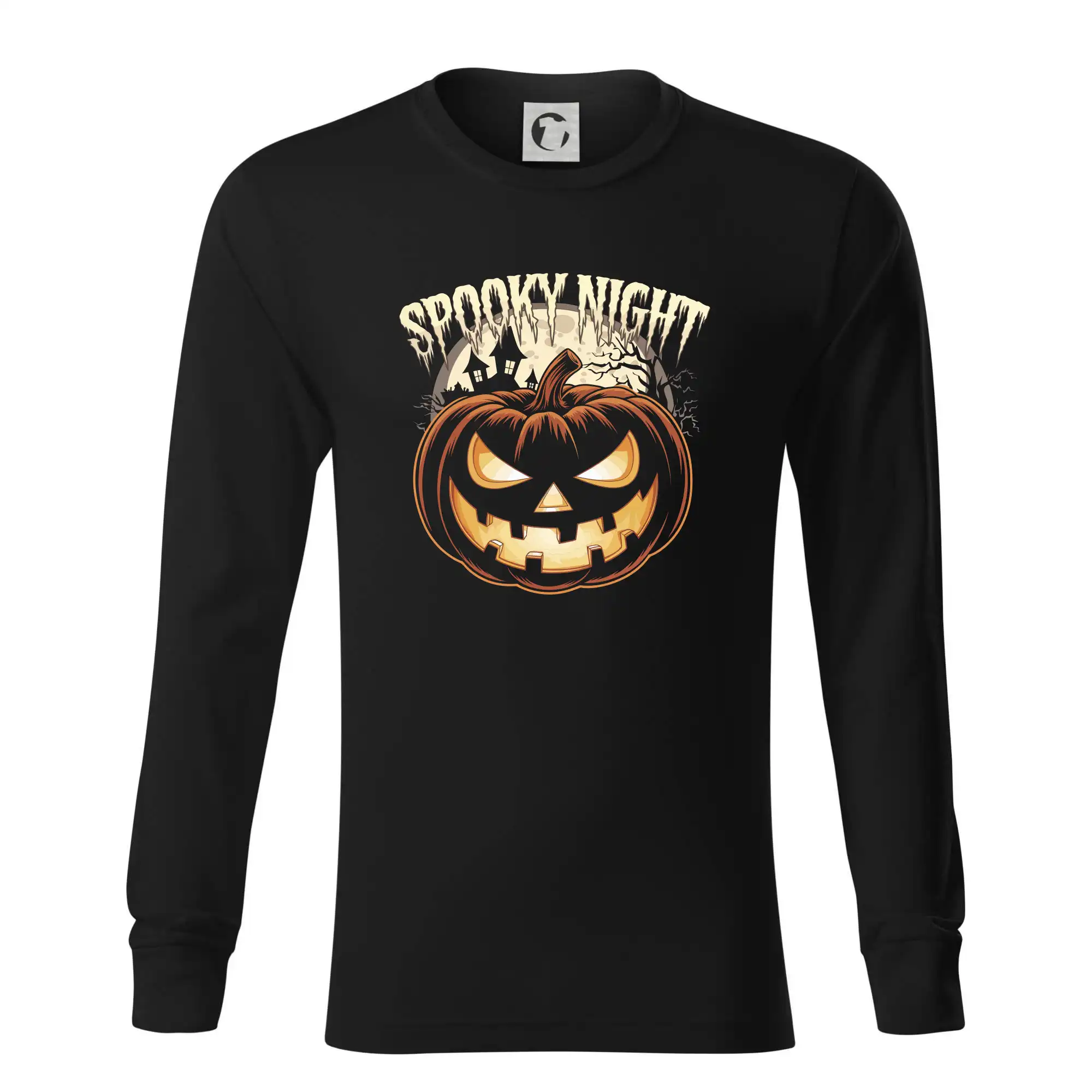 Grafické tričká - Spooky night - Tričko s dlhým rukávom LS R05