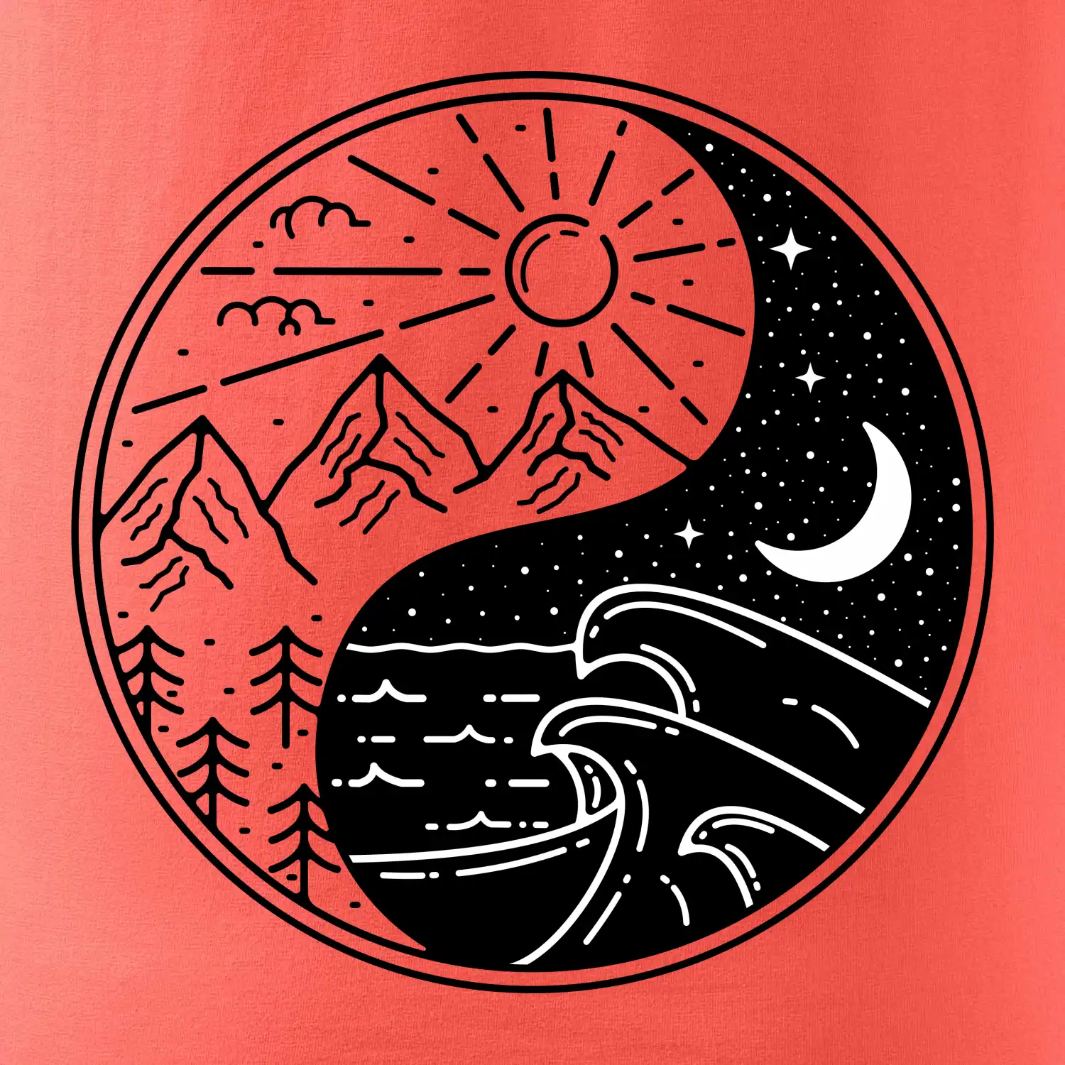 Yin & Yang hory a moře