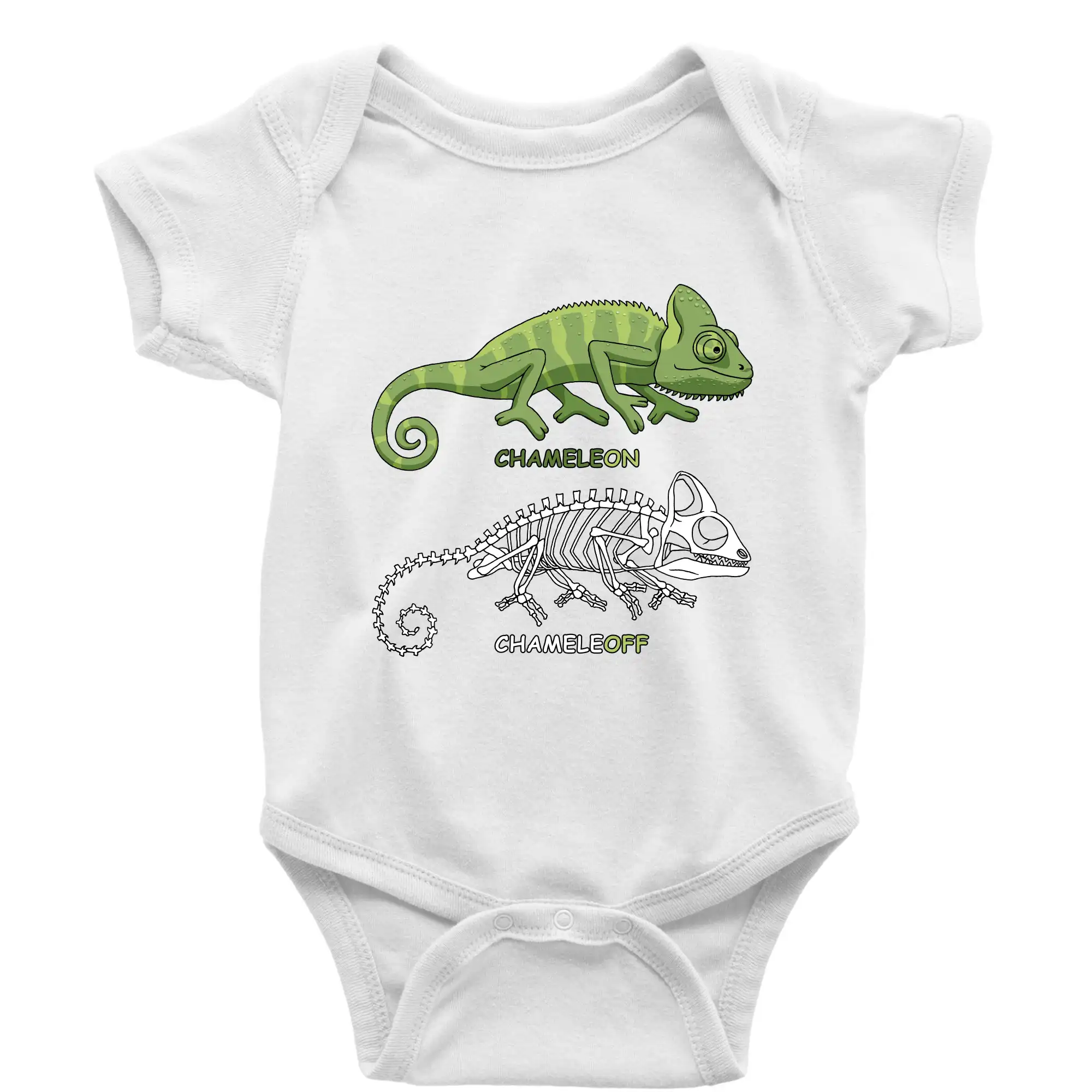 Tričká so zvieratami - ChameleON_OFF (Hana-creative) - Body dojčenské s krátkym rukávom