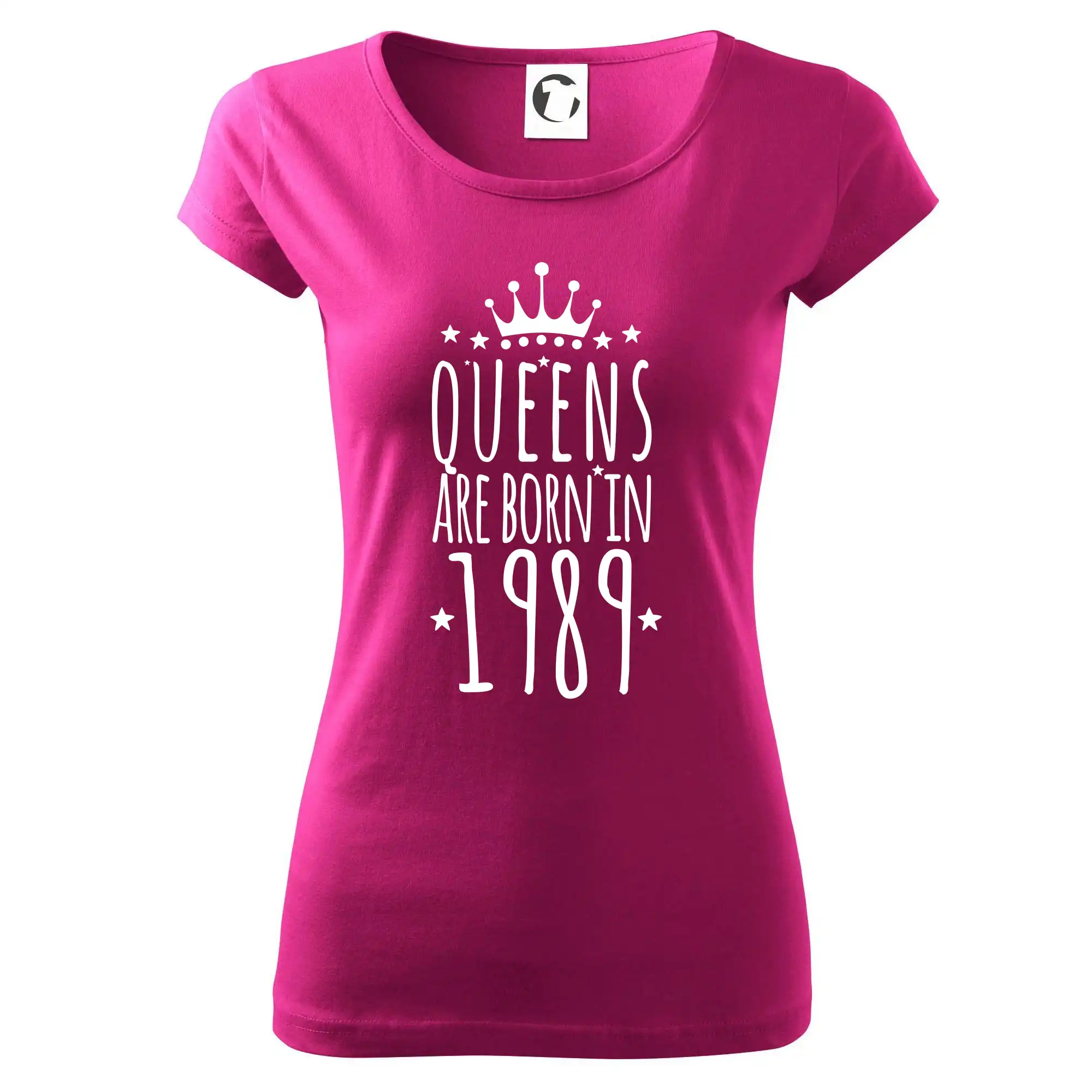 Trička s ročníkom 1989 - Queens are born in 1989 - Dámske tričko Pure
