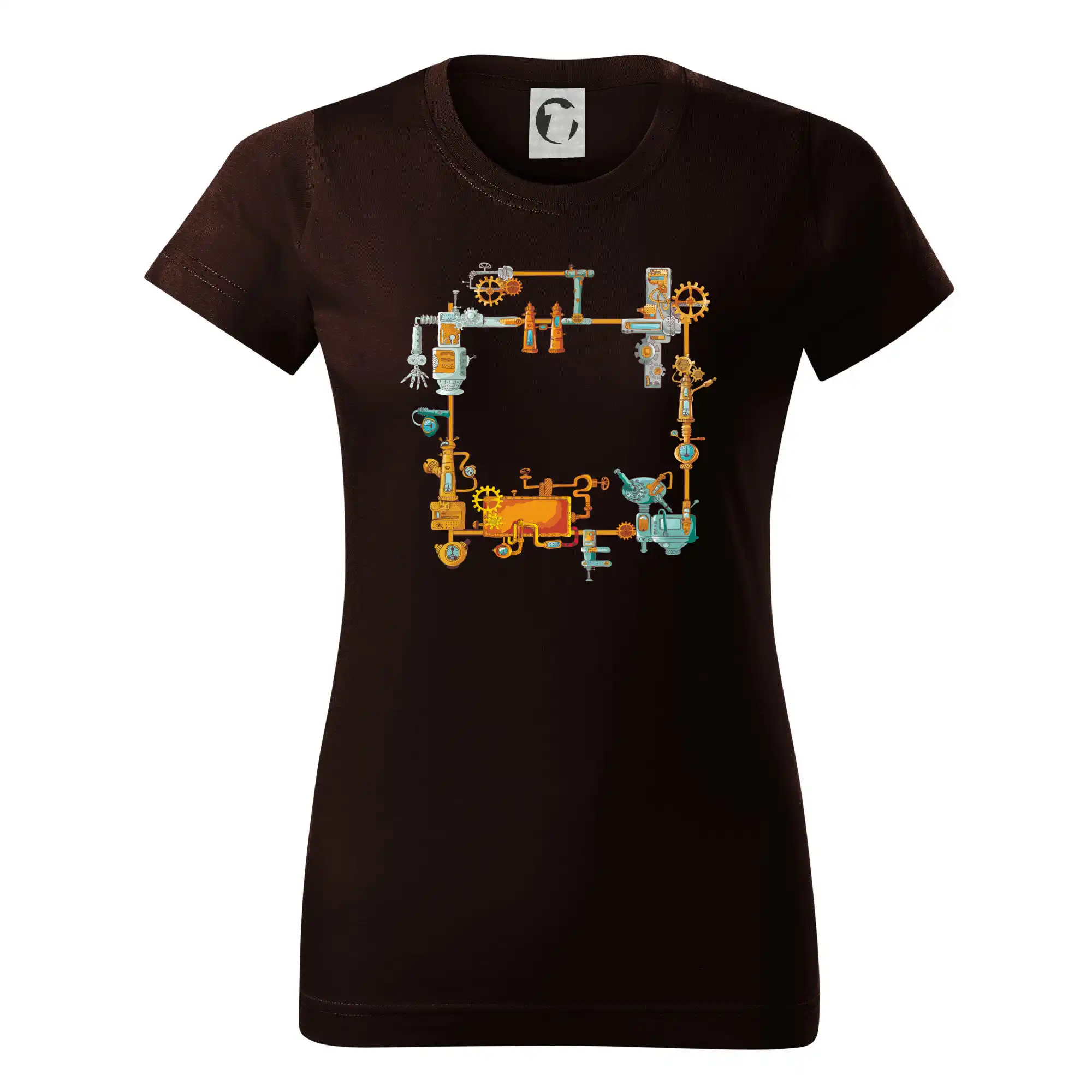 Tričká s potlačou steampunk - Steampunk farebná zostava - Dámske tričko basic - ľahko voľnejšie a dlhšie
