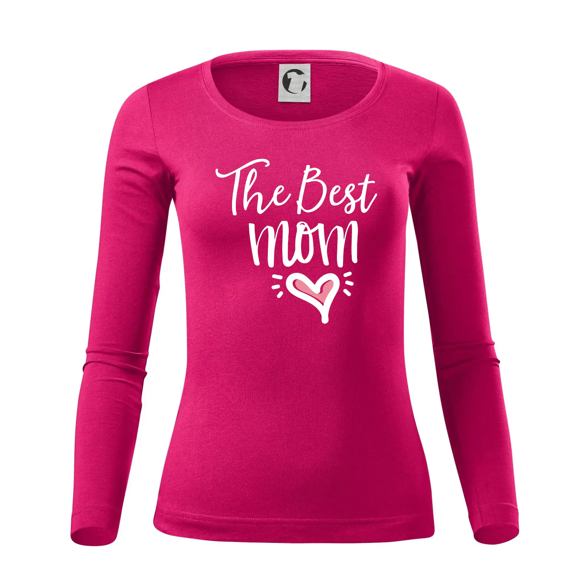 Tričká a mikiny pre mamičky - Best mom pod sebou - Dámske tričko FIT-T LS - zužené