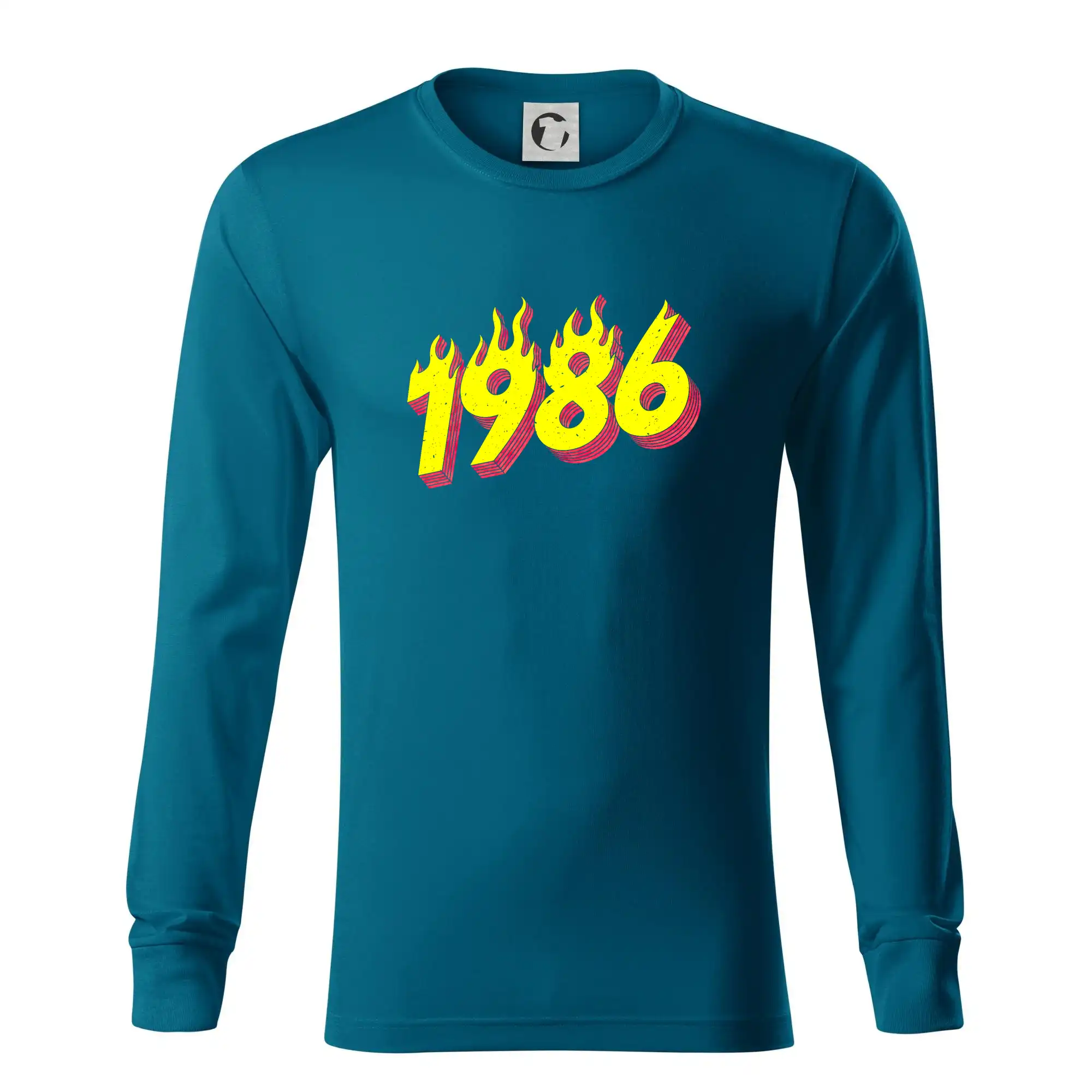 Trička s ročníkom 1986 - Narodeniny v ohni 1986 - Tričko s dlhým rukávom LS R05