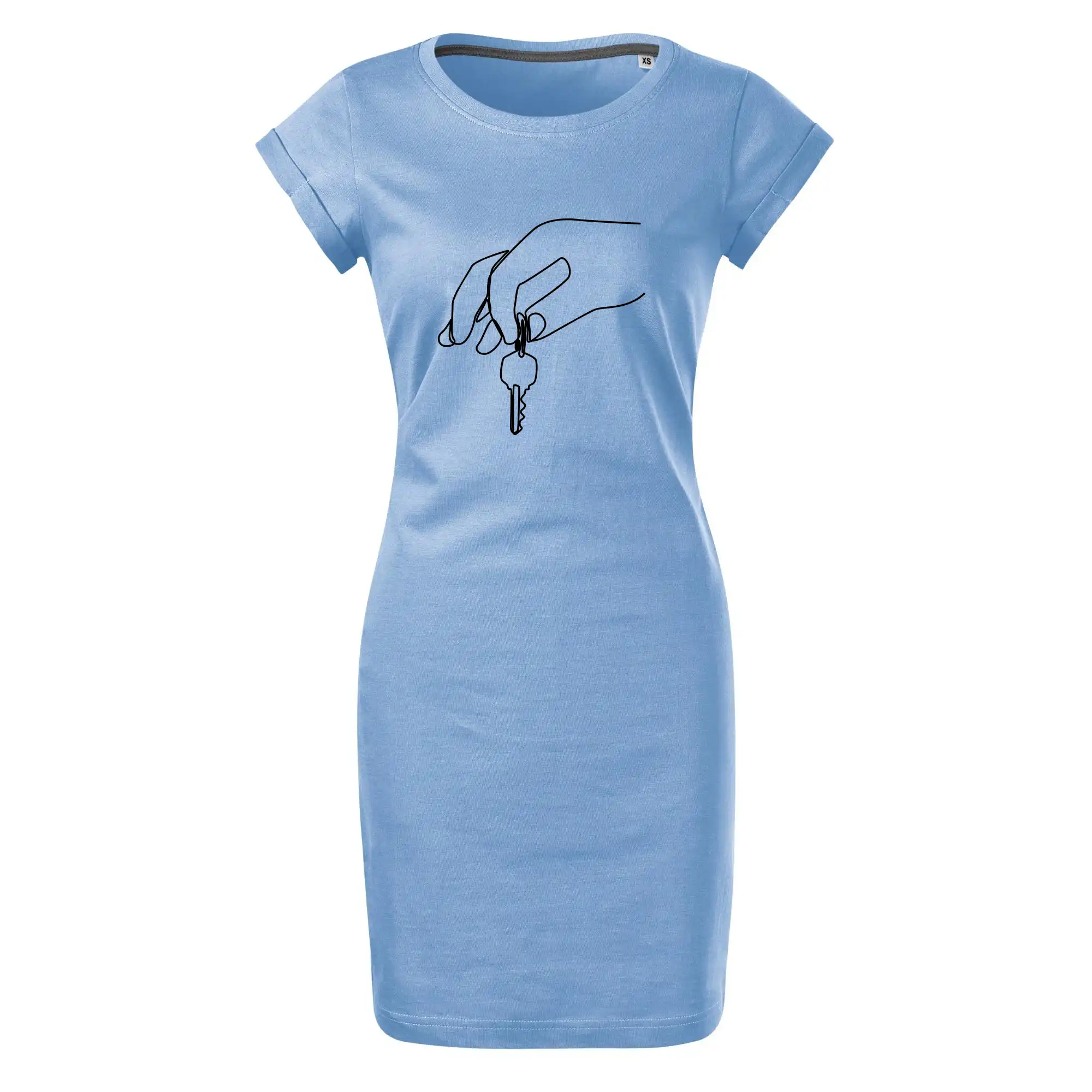 Klíče a ruka jedním tahem