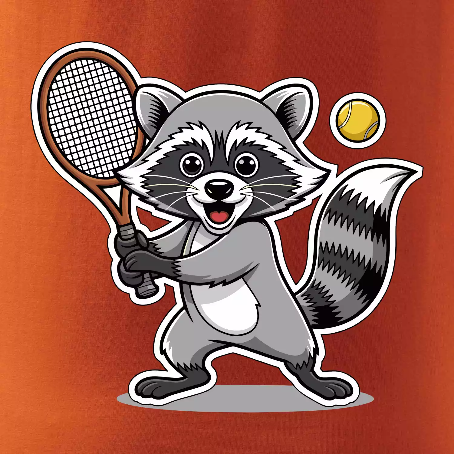 Mýval hraje tenis kreslený