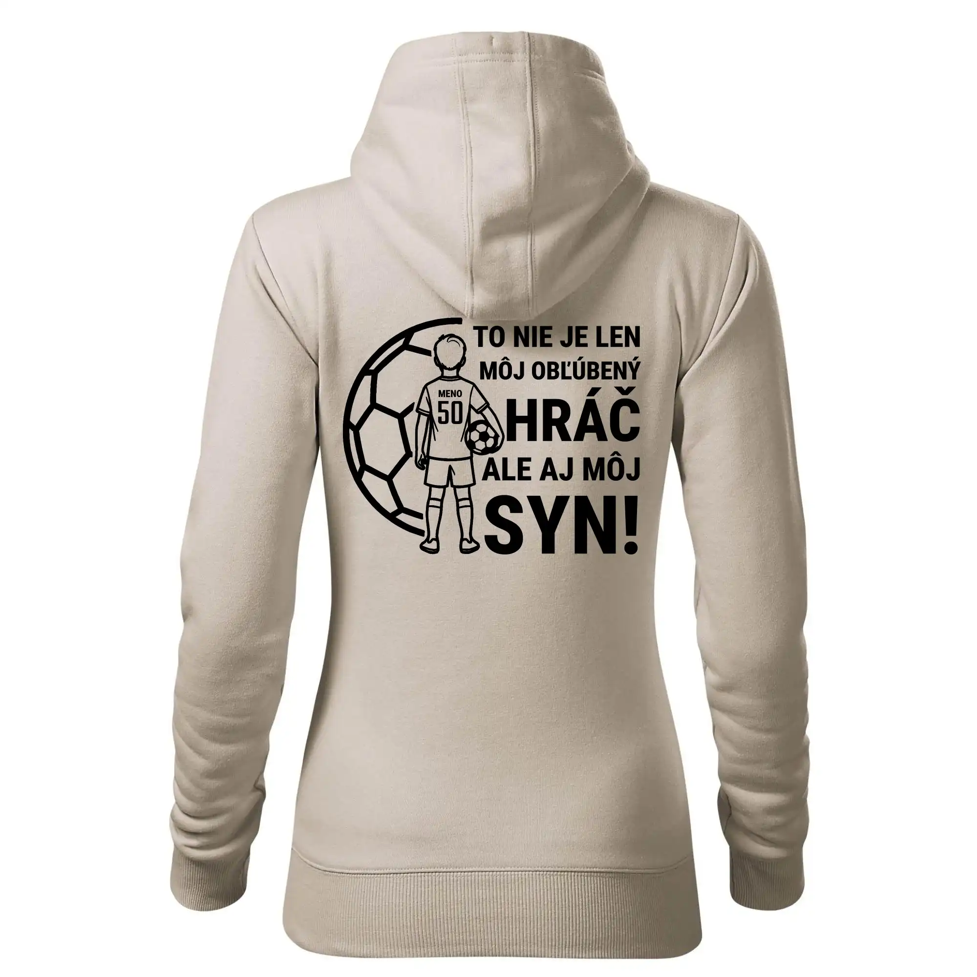 Futbalová mama - Jeden syn (vaše meno a číslo)