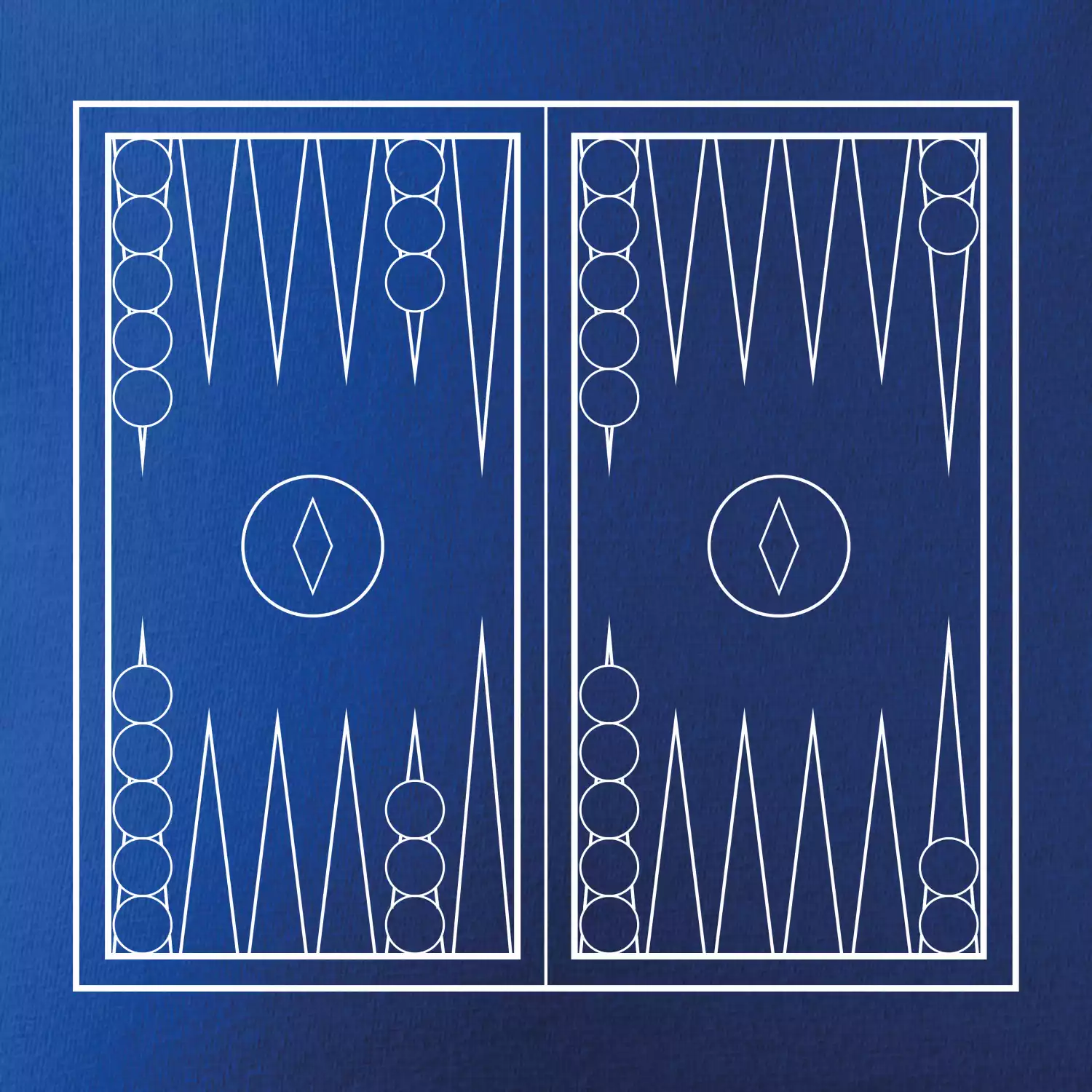 Backgammon černobílý