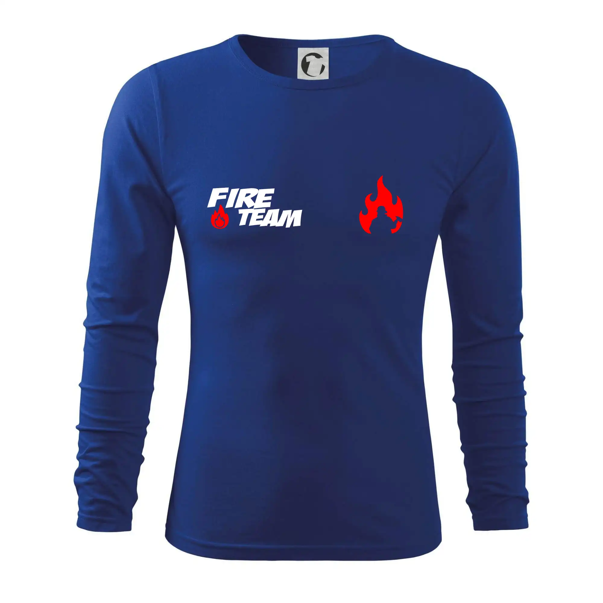 Originálne tričká pre hasičov - Fire Team plamen - Tričko s dlhým rukávom FIT-T long sleeve
