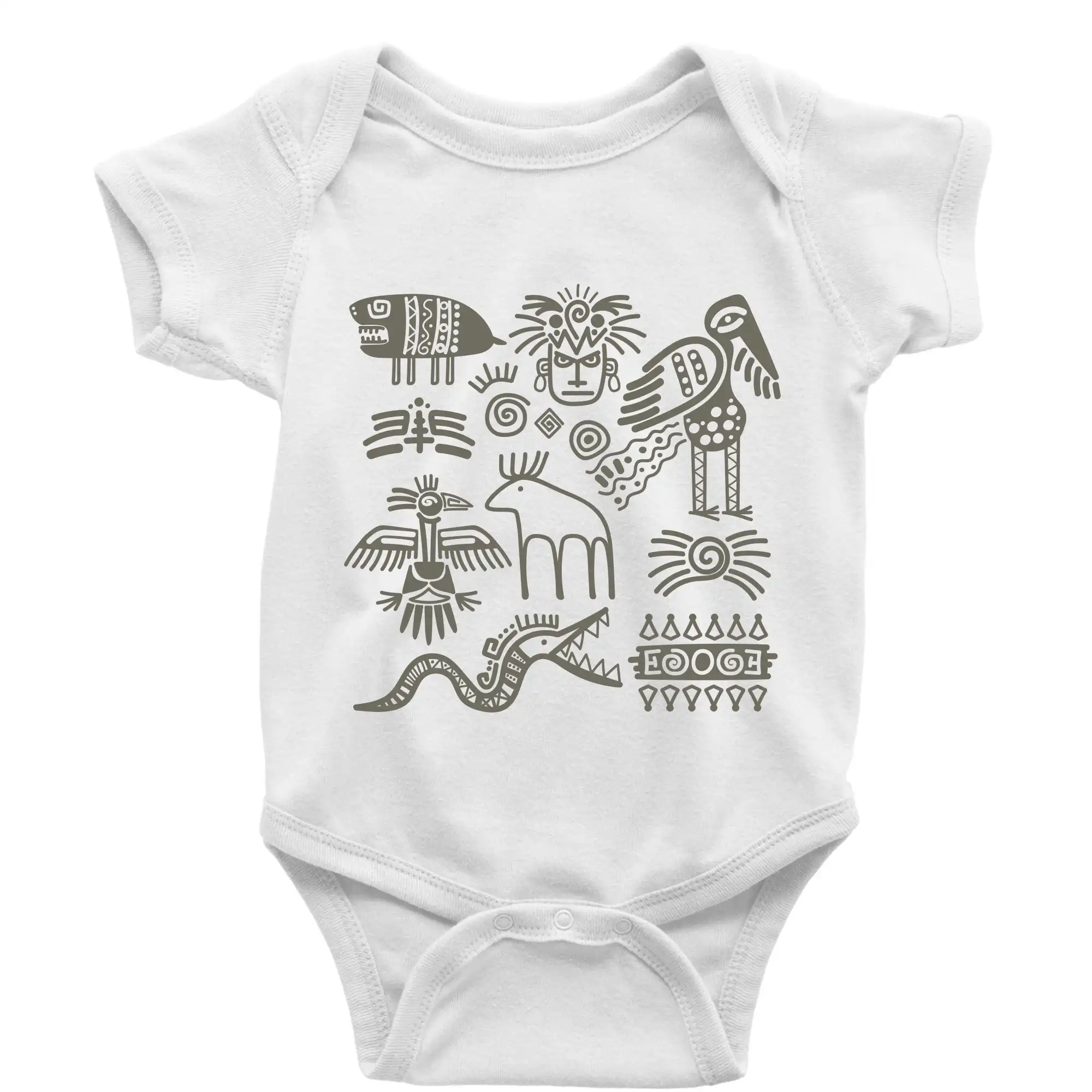 Grafické tričká - Indiánske znaky - Body dojčenské s krátkym rukávom