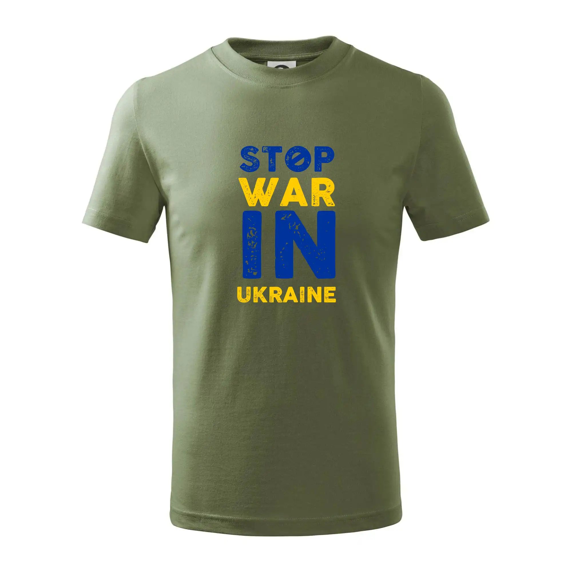 Barevný nápis Stop war in ukraine