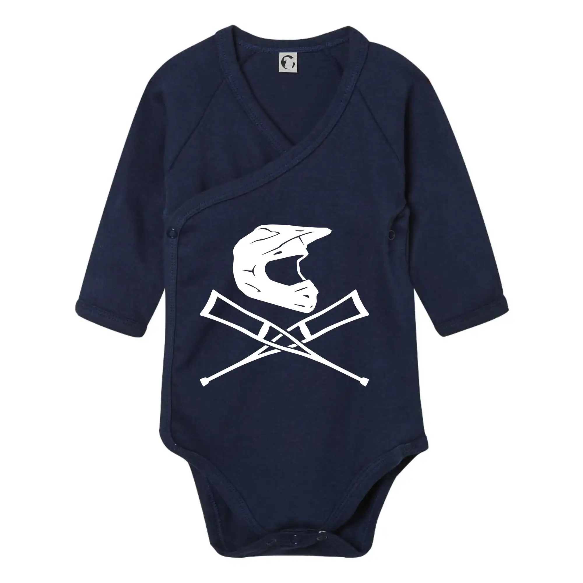 Motocross tričká - Cross prilba / barle - Body zavinovacie s dlhým rukávom