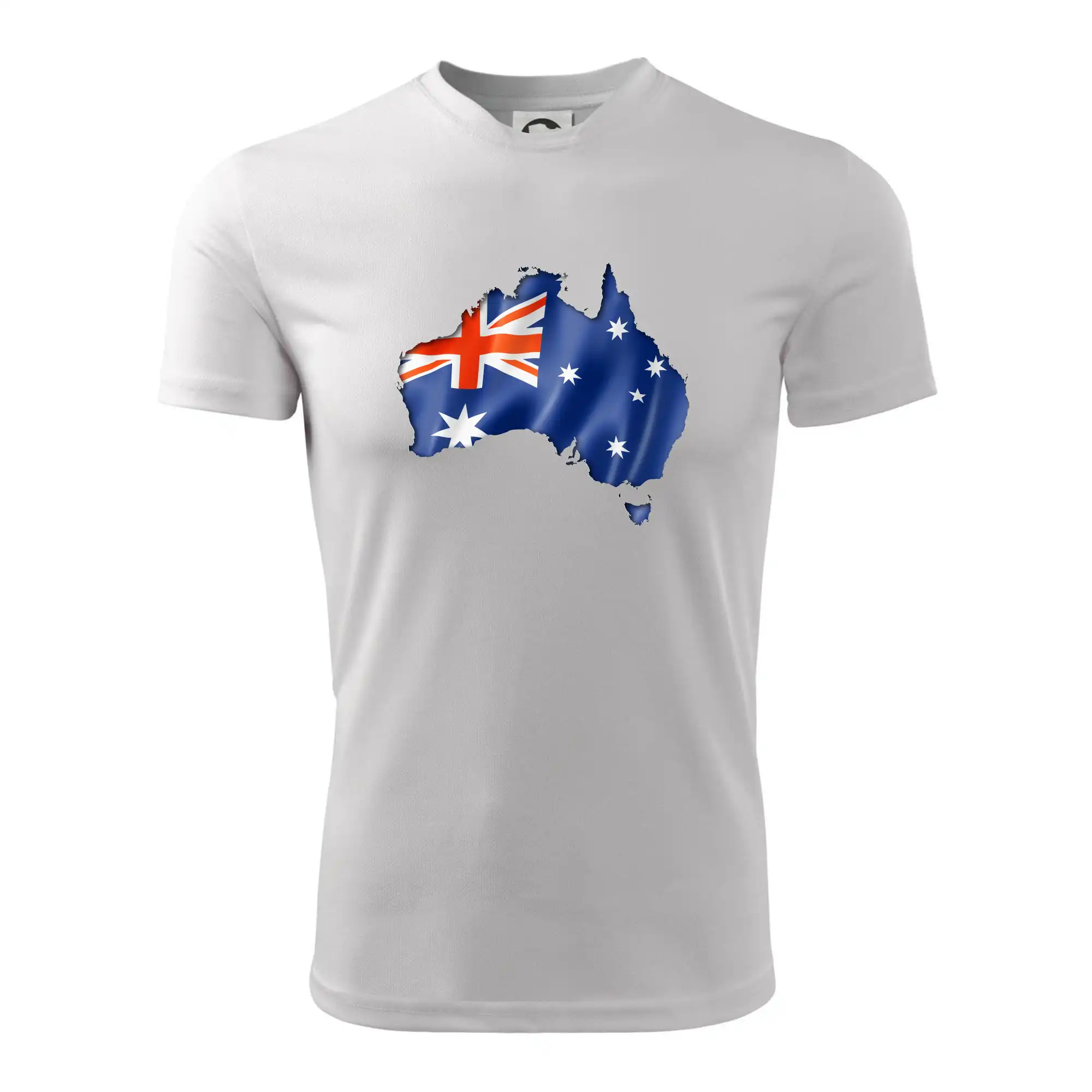 Austrálie - vlajka vlající mapa
